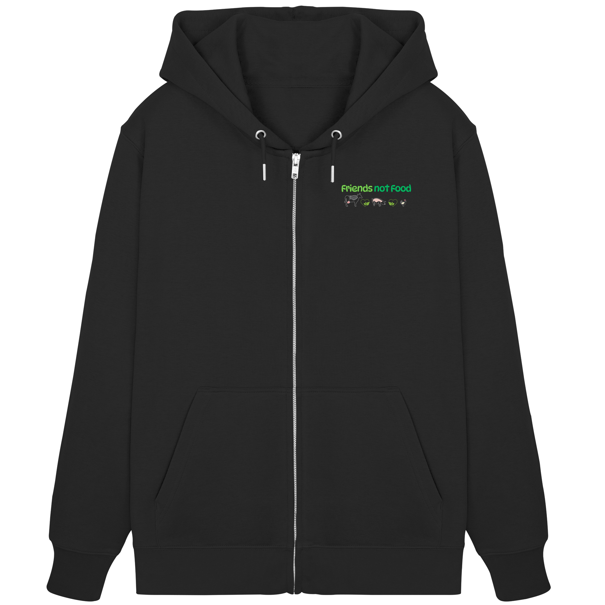 Friends Not Food - Organic Zipper