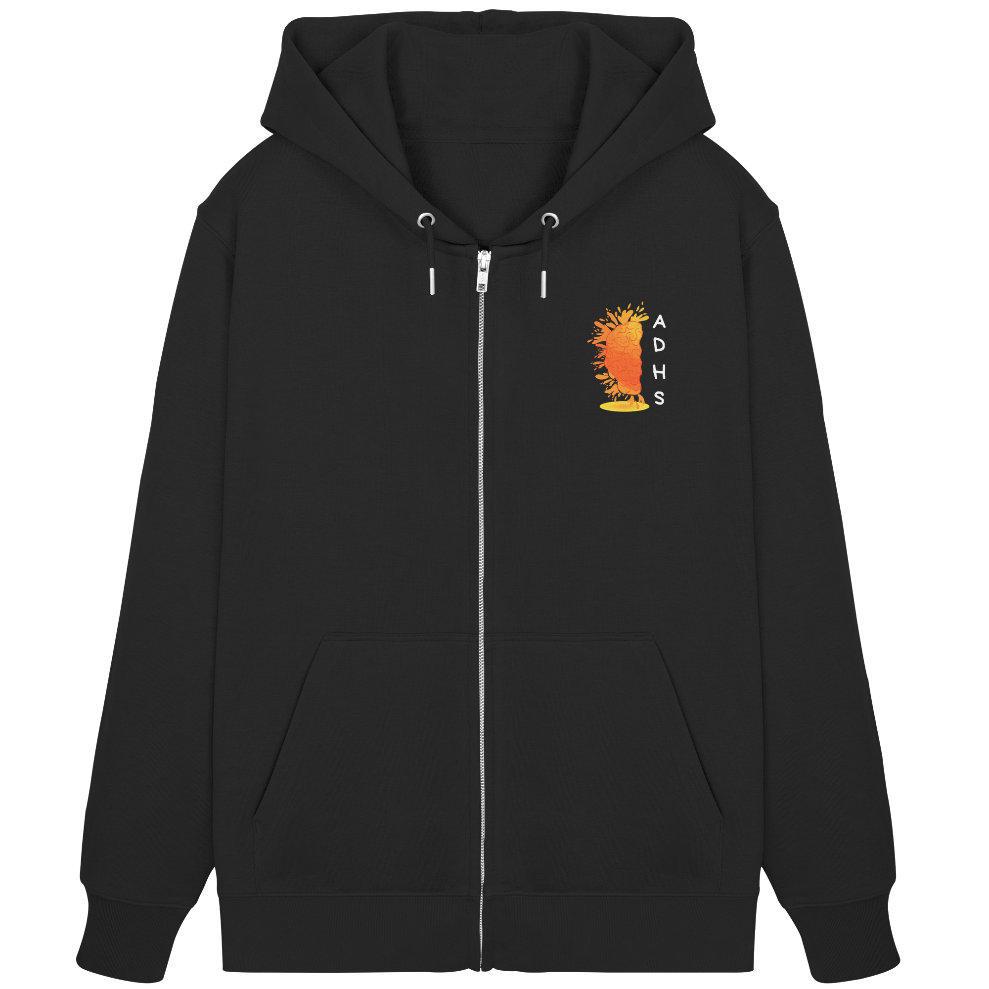 ADHS Authentisch Dynamisch Humorvoll Stark Backprint - Organic Zipper