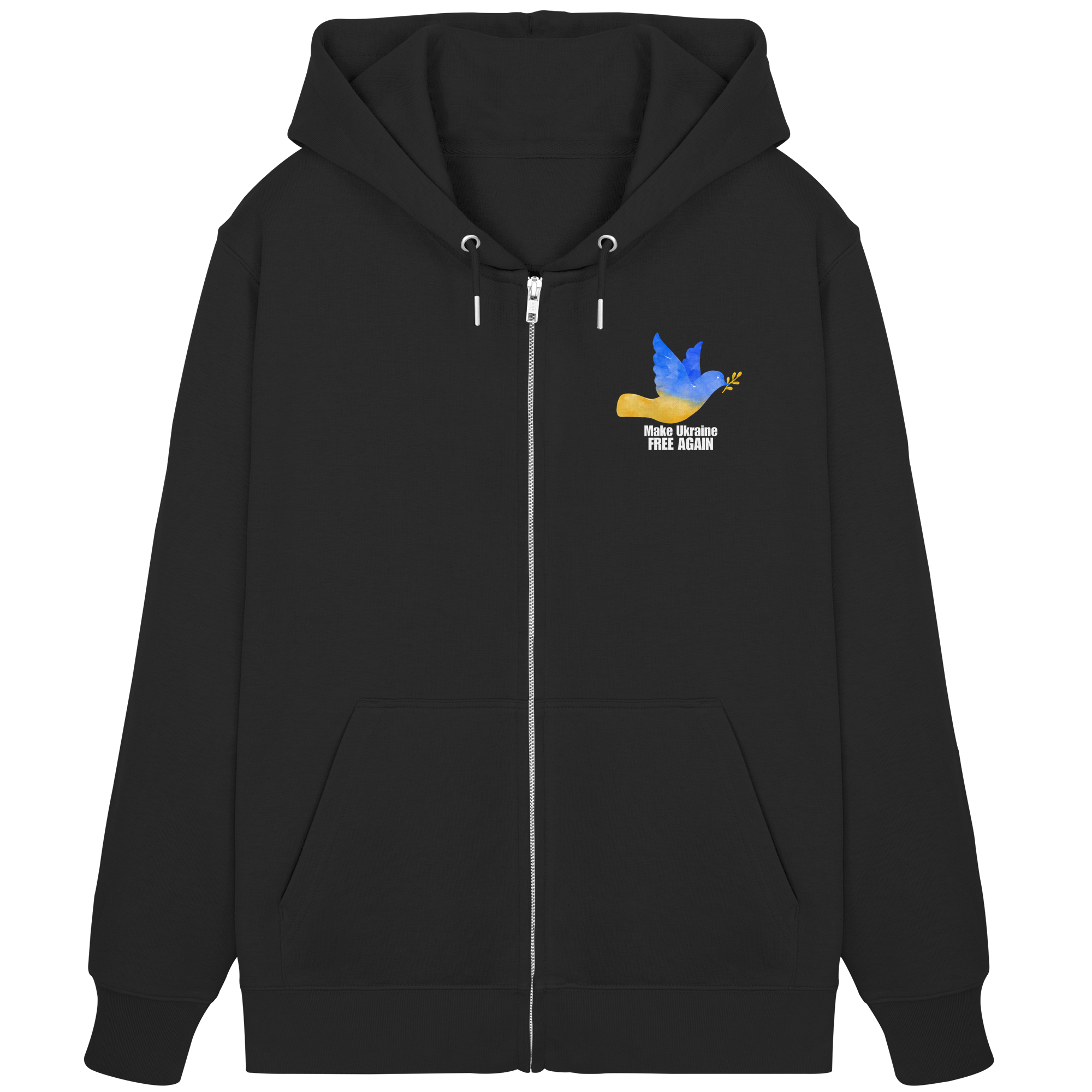 Make Ukraine Free Again "Dove Edition" - Organic Zipper