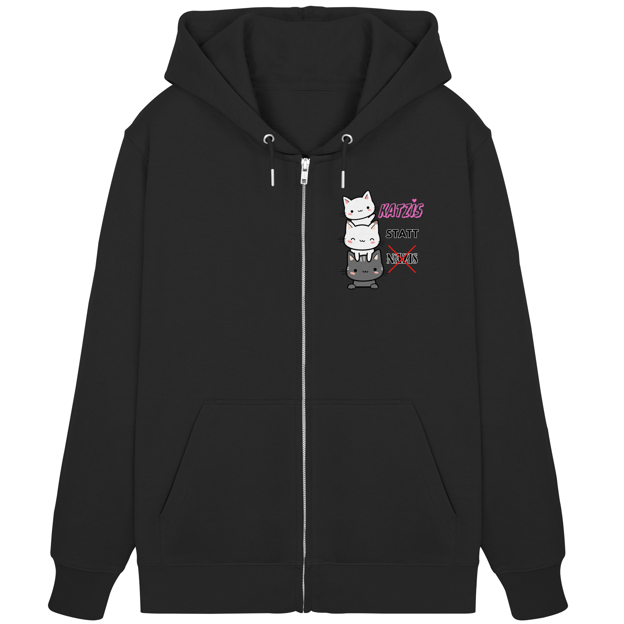 Katzis statt Nazis - Organic Zipper