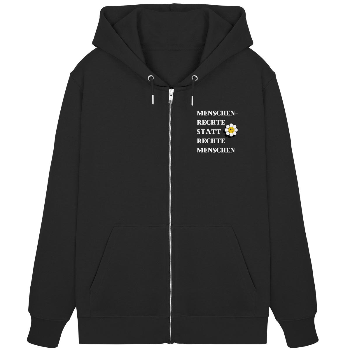 Menschenrechte statt rechte Menschen - Organic Zipper