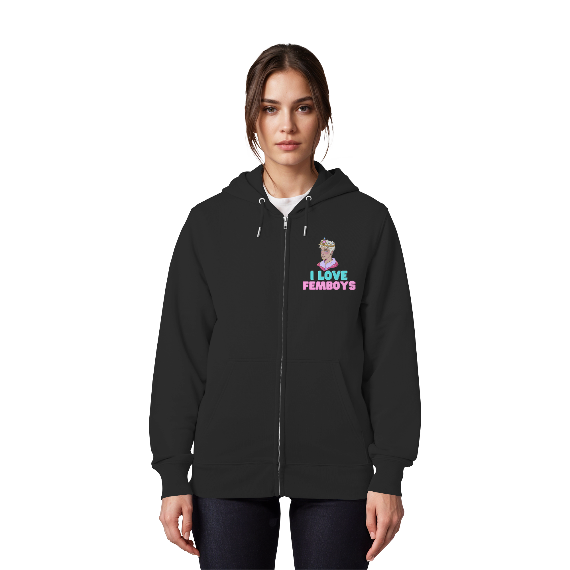 I Love Femboys "Royal Blush Edition" - Organic Zipper