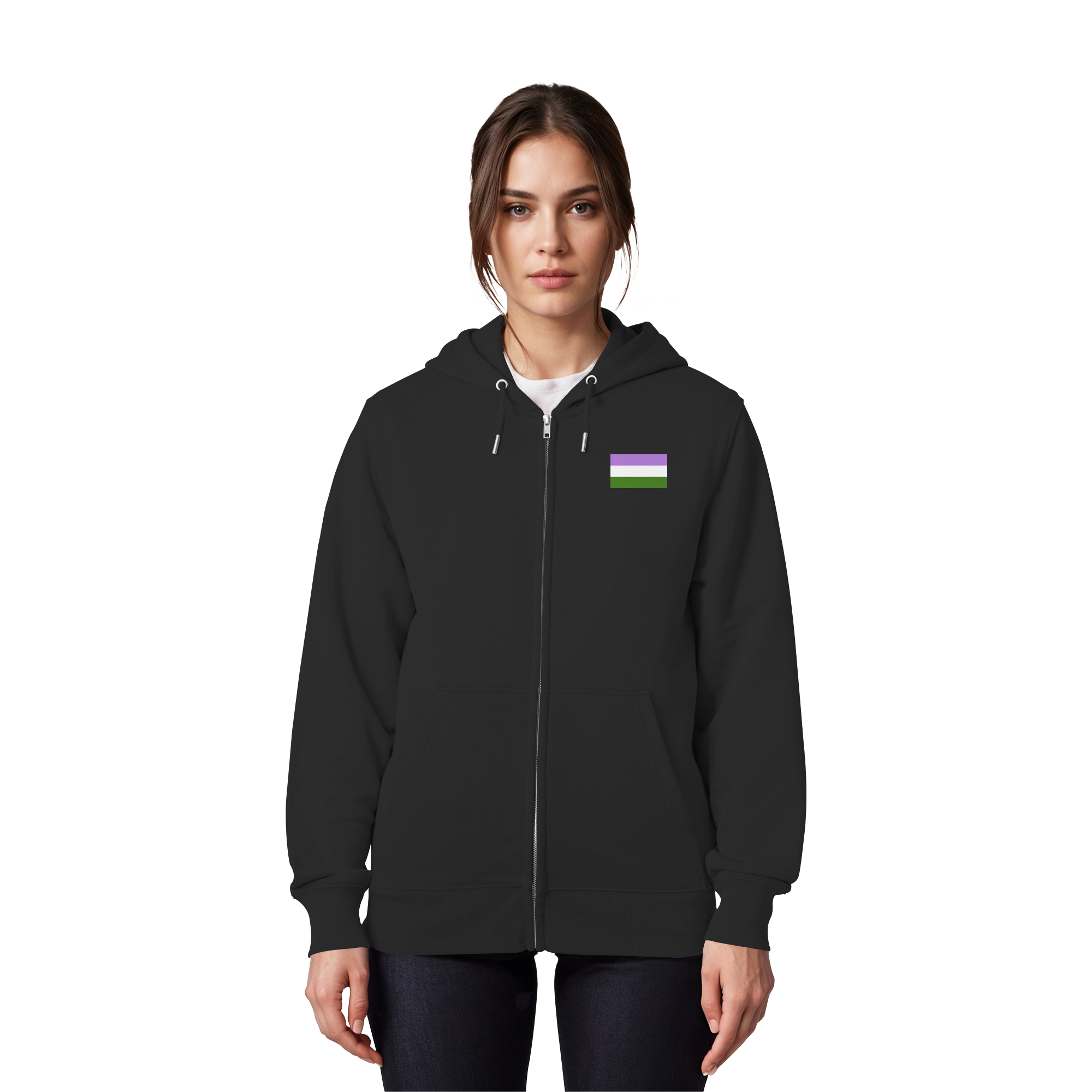 Genderqueer Pride Flag - Organic Zipper