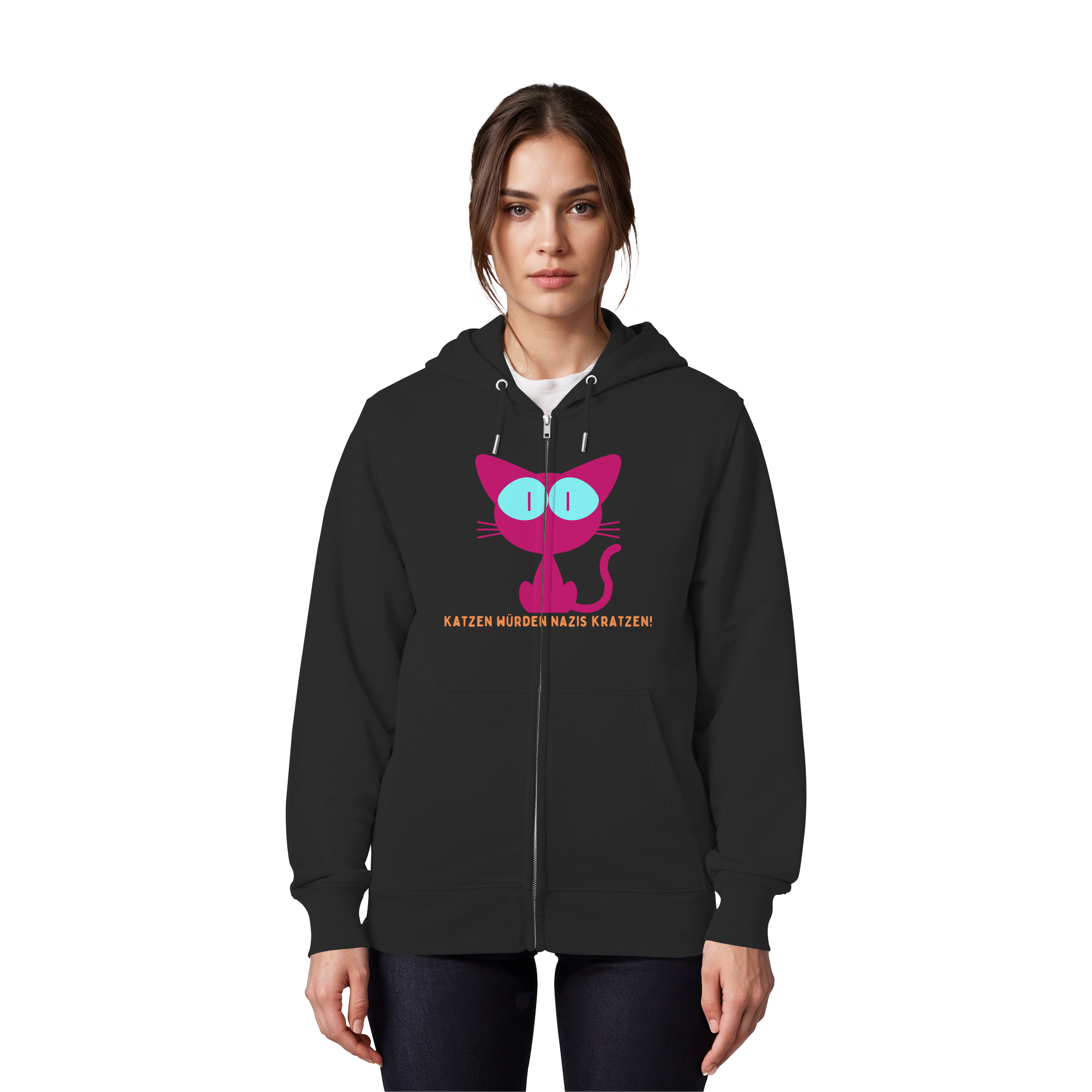 Katzen würden Nazis kratzen - Organic Zipper