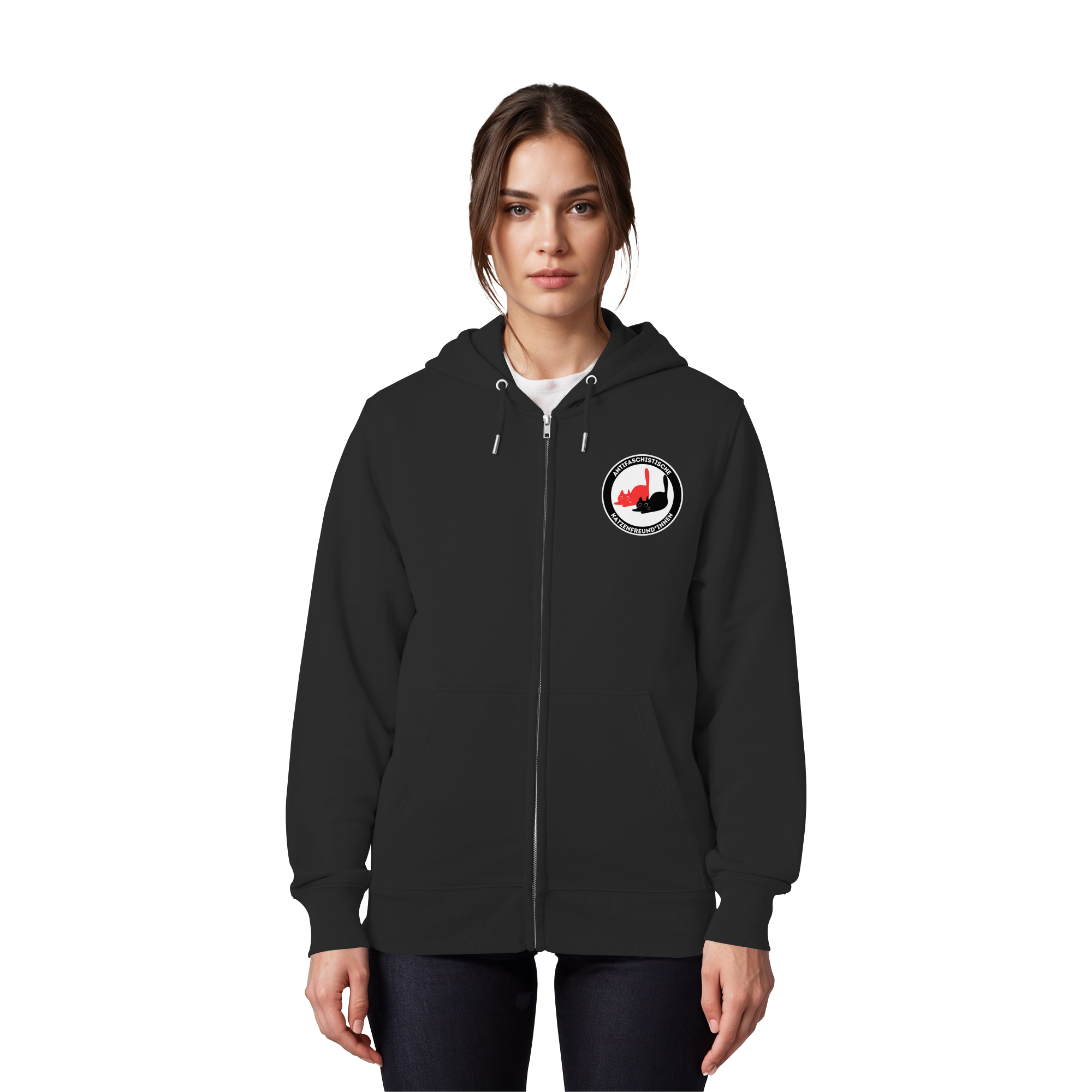 Antifaschistische Katzenfreund*innen - Organic Zipper