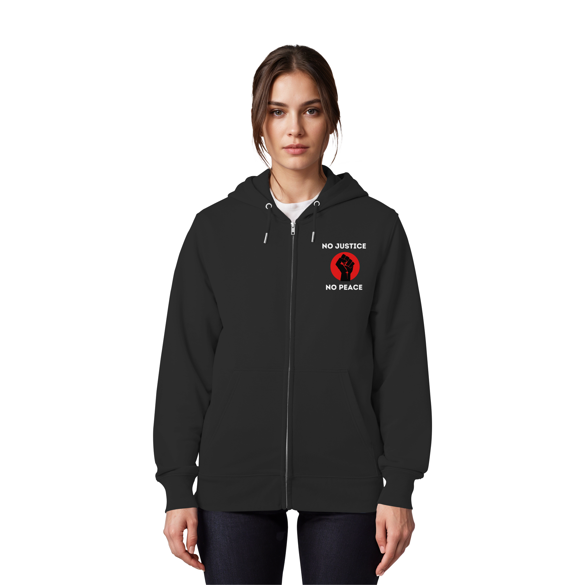 No Justice No Peace "Raised Fist Edition" - Organic Zipper