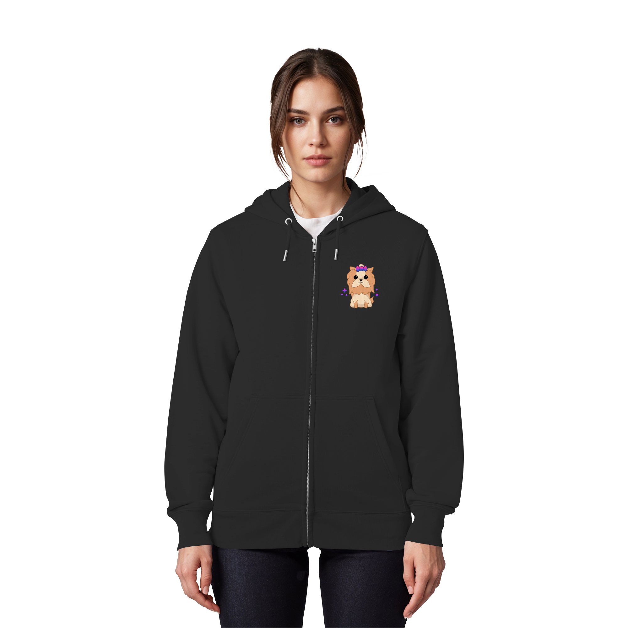 Cute Bisexual Dog - Organic Zipper