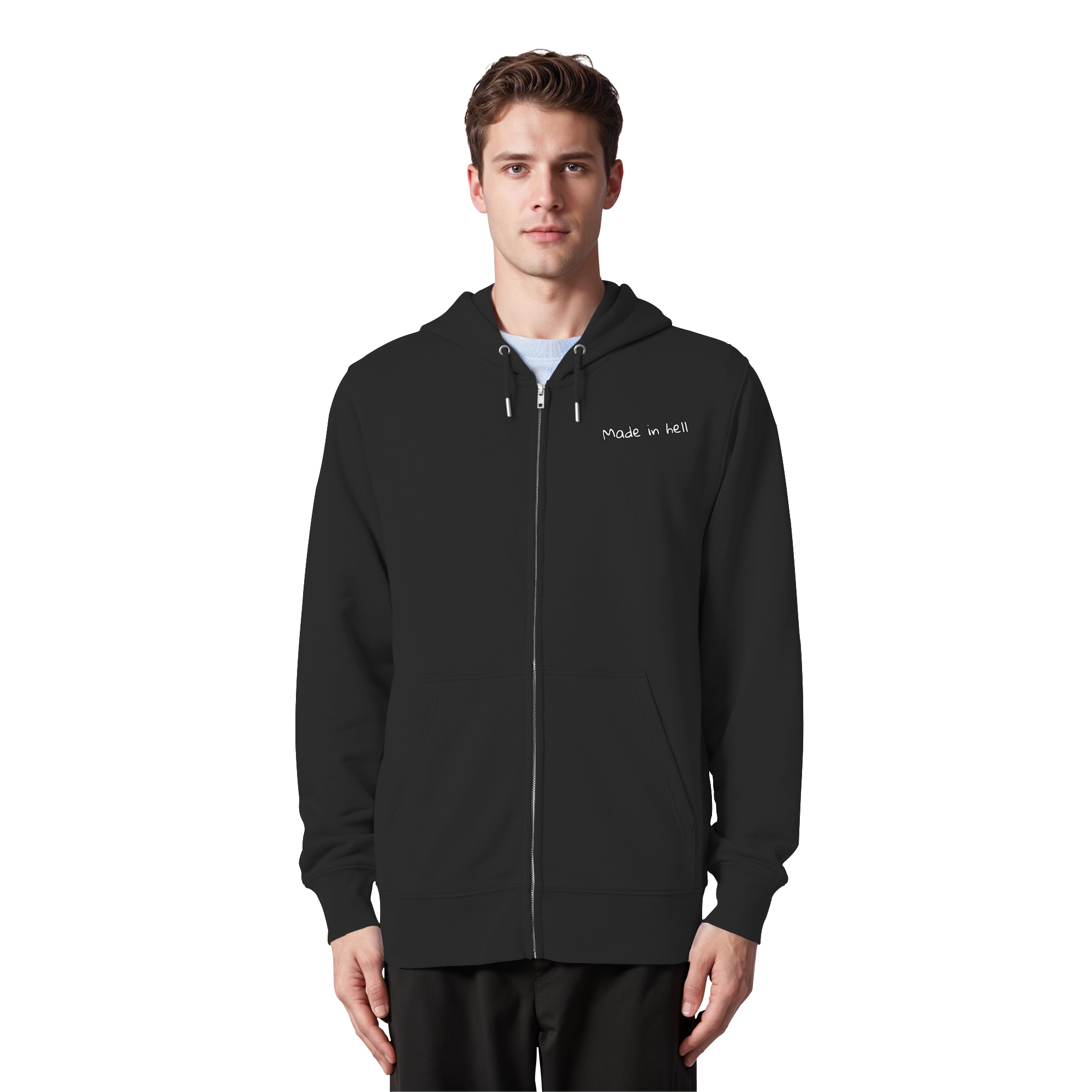 made in hell "Regenbogen Flammen Edition" Backprint - Organic Zipper