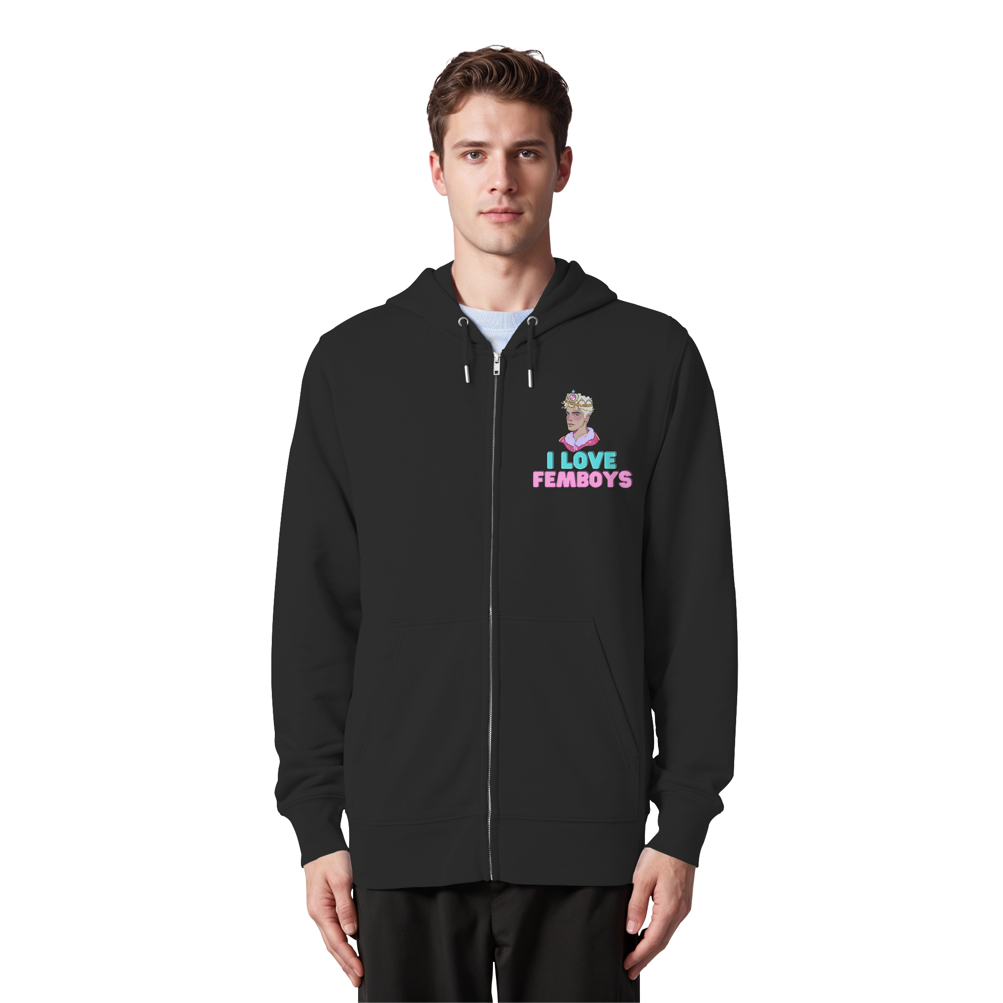 I Love Femboys "Royal Blush Edition" - Organic Zipper
