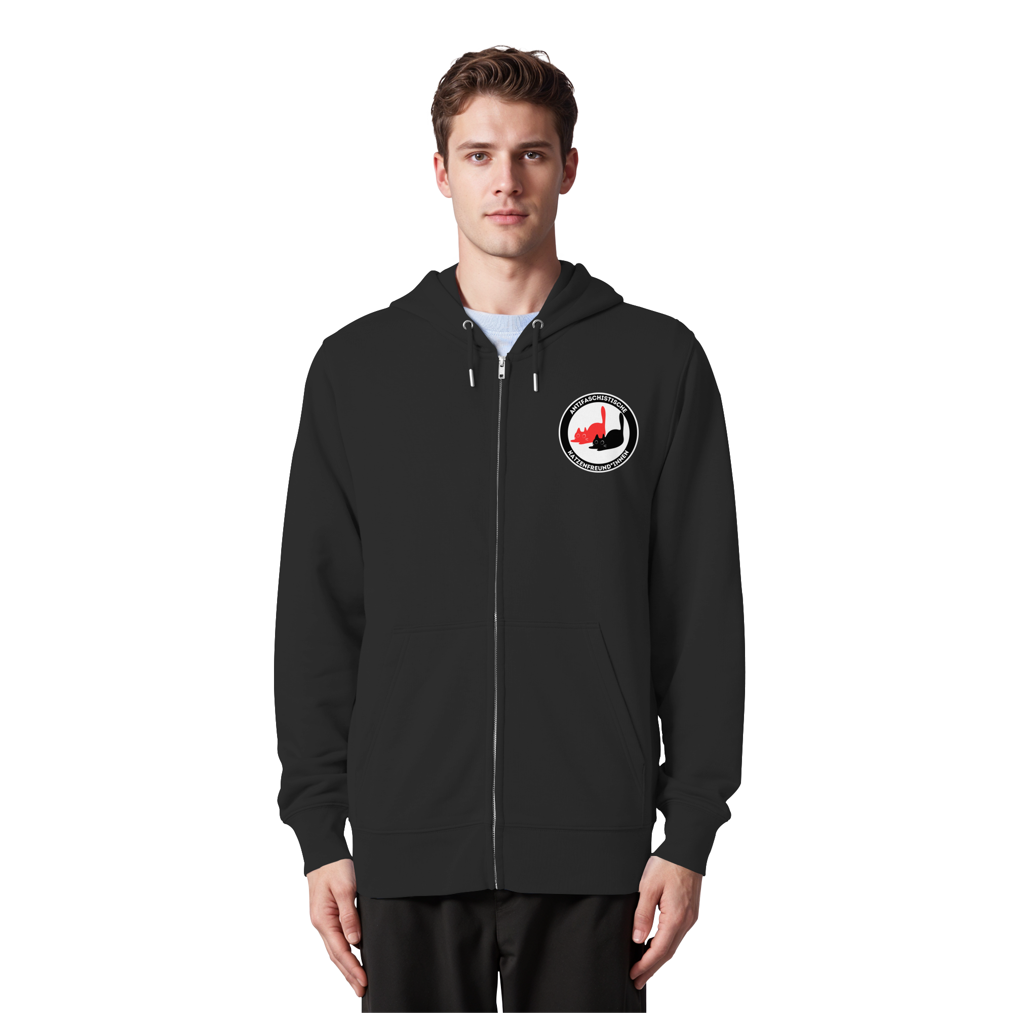 Antifaschistische Katzenfreund*innen - Organic Zipper