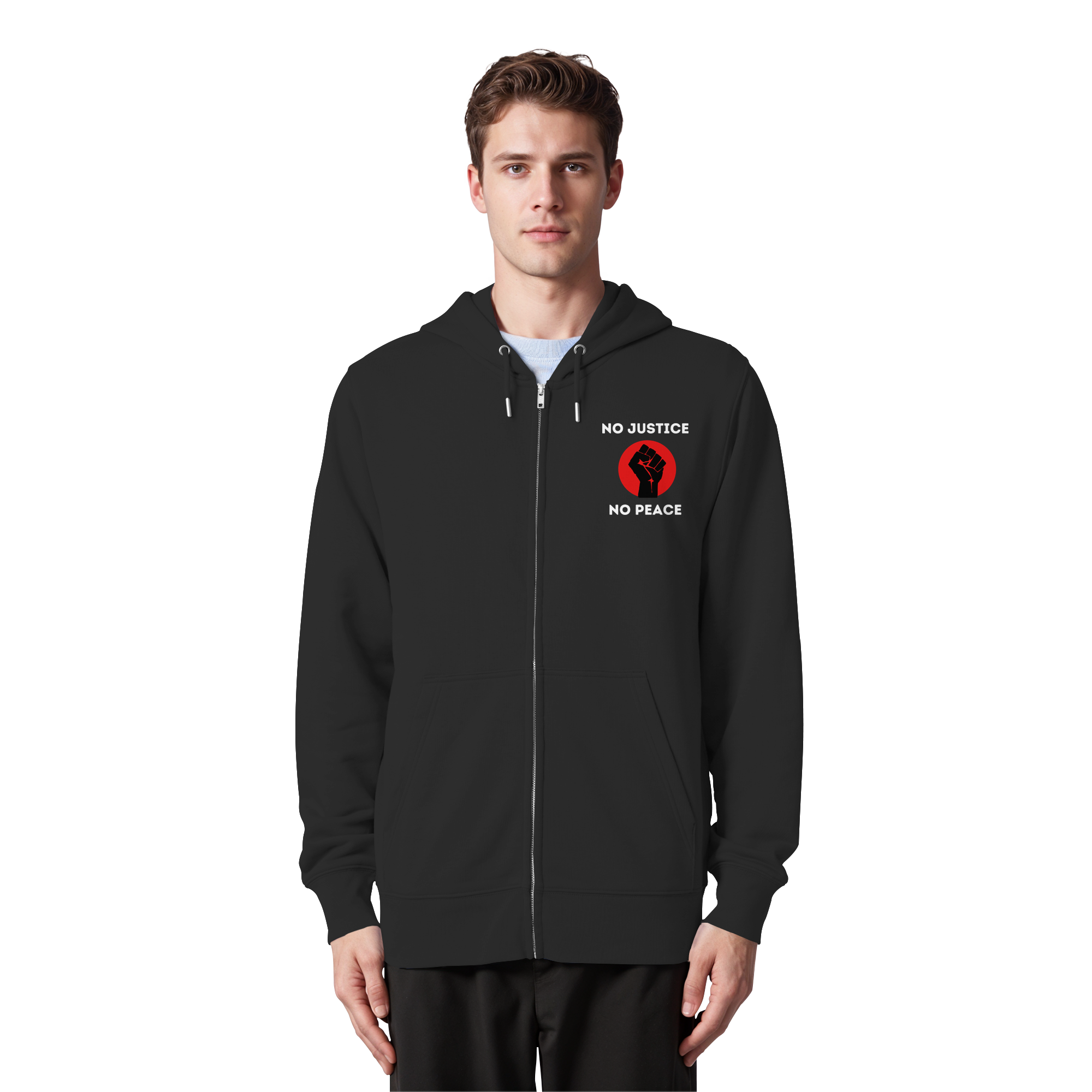 No Justice No Peace "Raised Fist Edition" - Organic Zipper