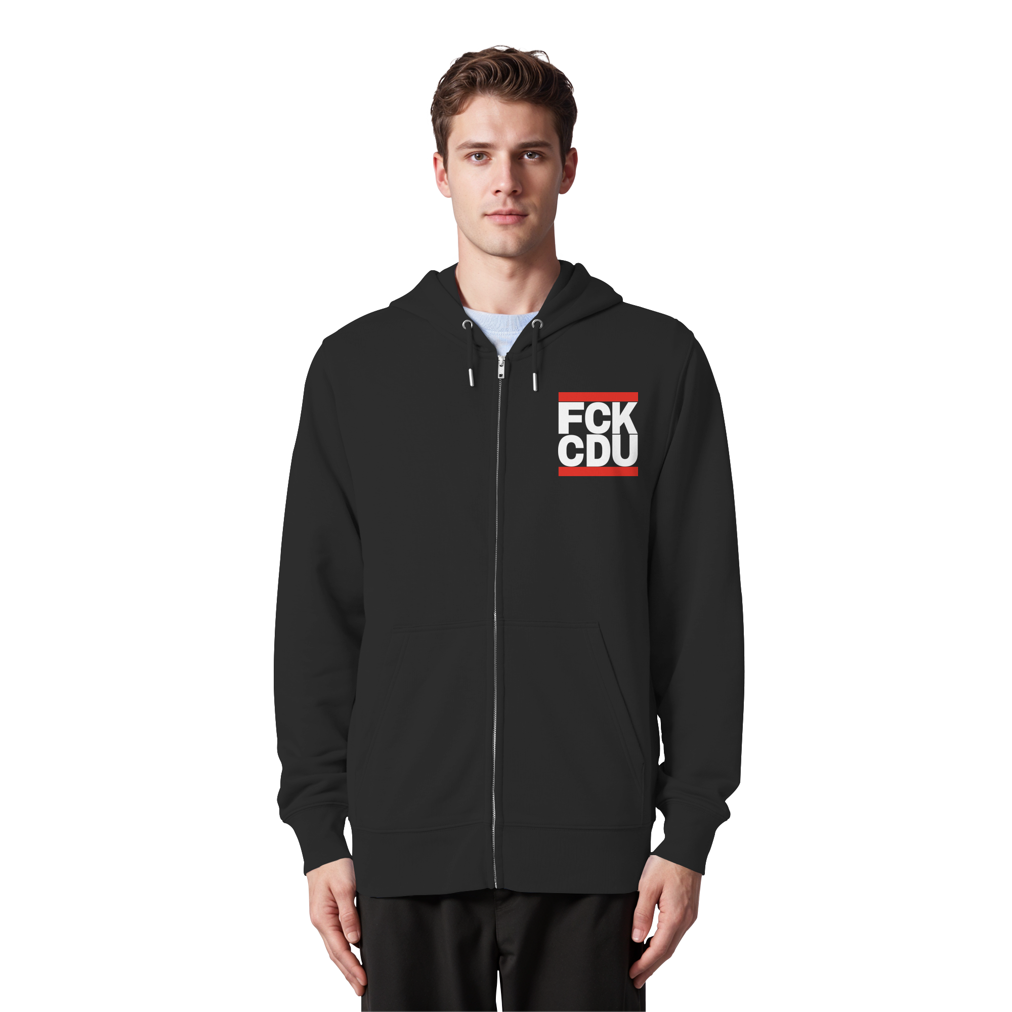 FCK CDU (weiße Schrift) - Organic Zipper