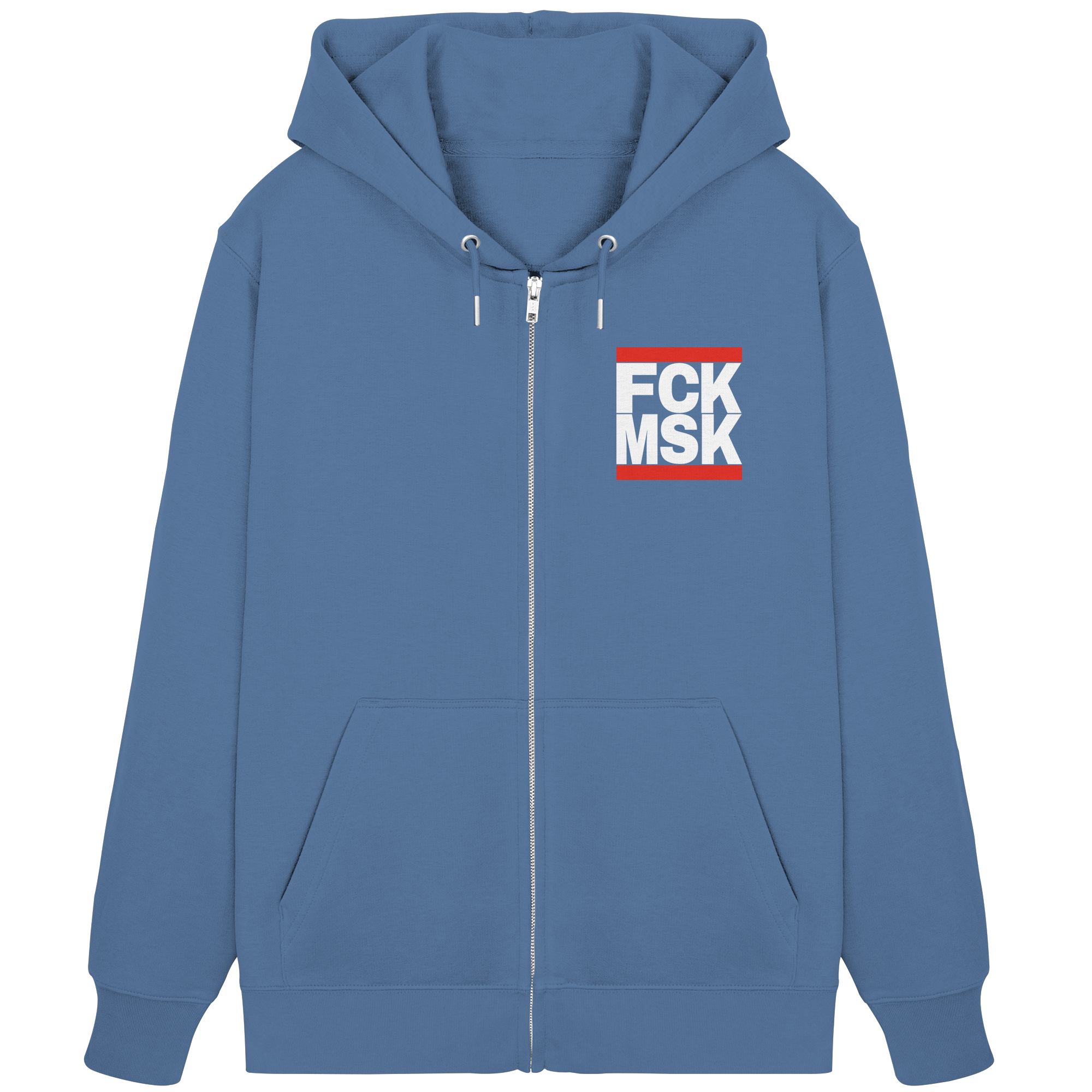 FCK MSK (weiße Schrift) - Organic Zipper