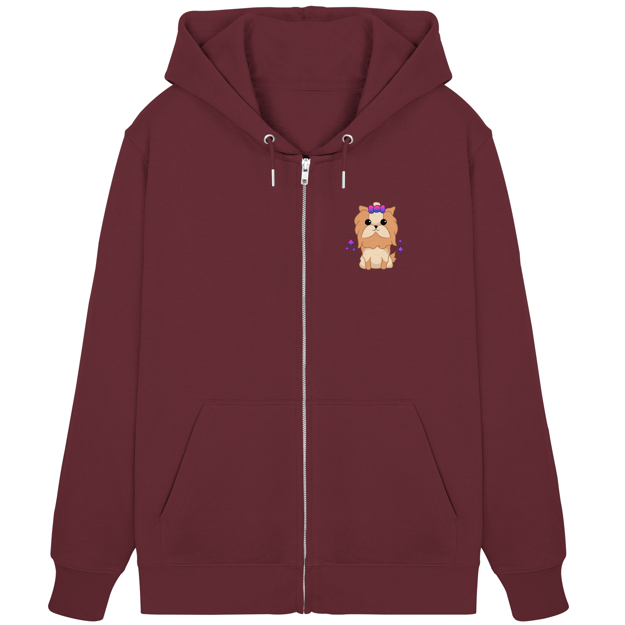Cute Bisexual Dog - Organic Zipper