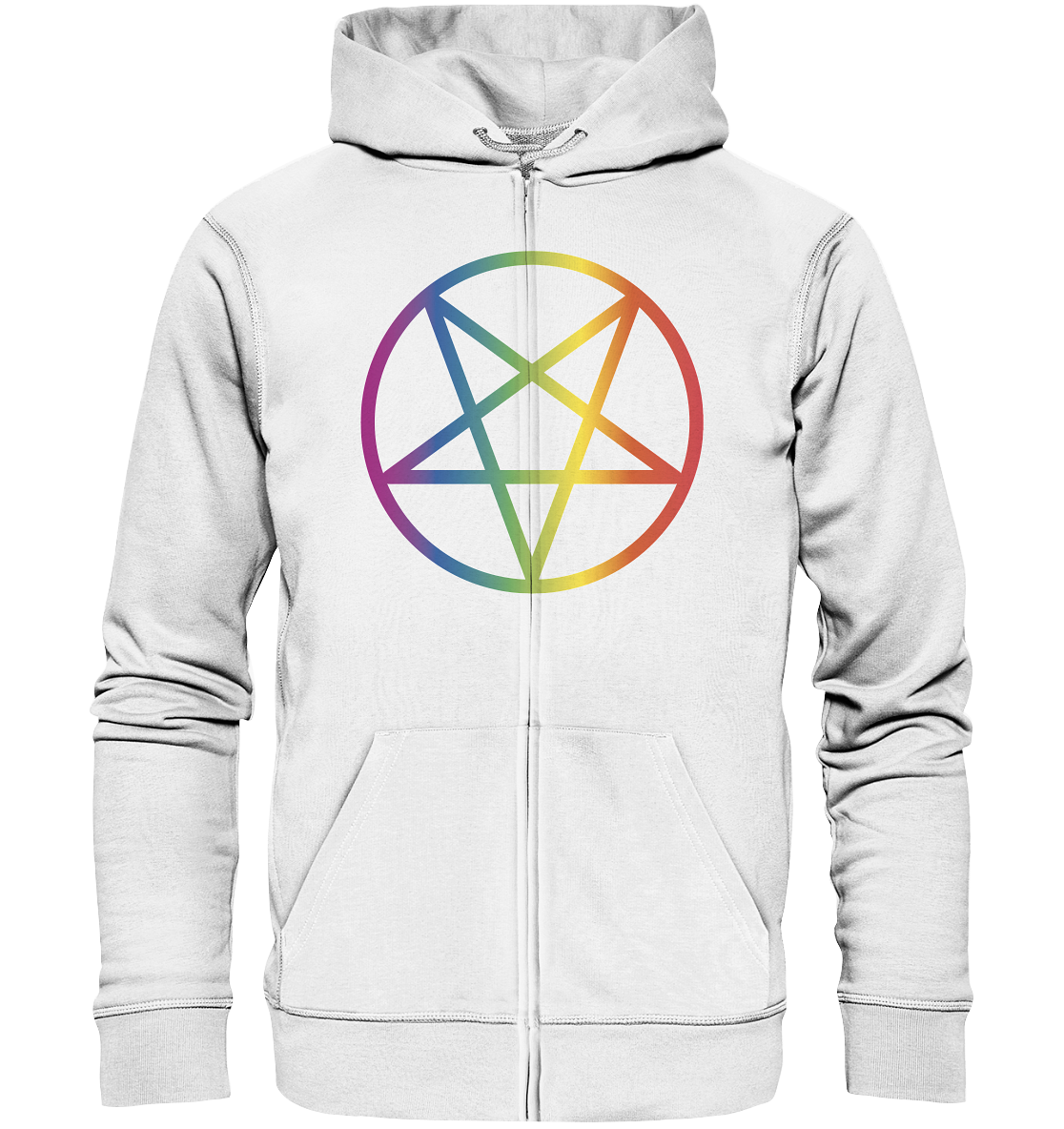 Regenbogen Pentagramm Unisex Sweatjacke