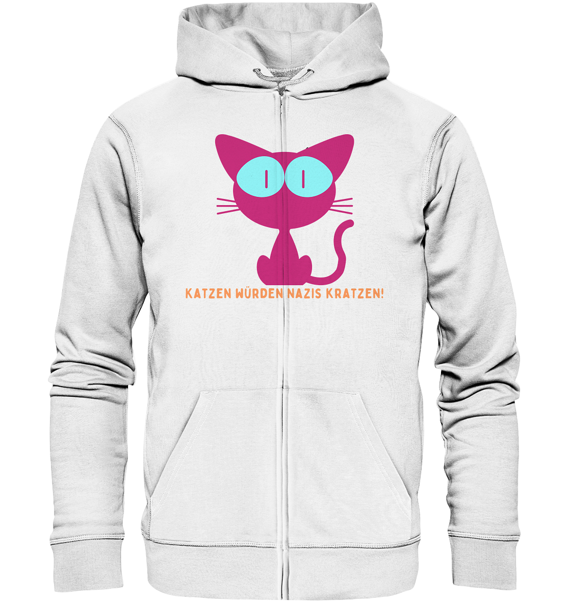 Katzen würden Nazis kratzen - Organic Zipper