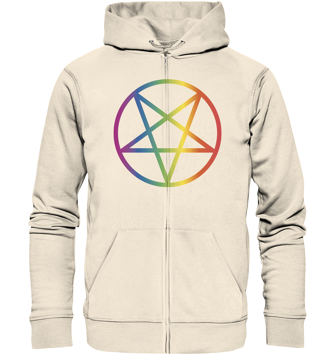 Regenbogen Pentagramm Unisex Sweatjacke