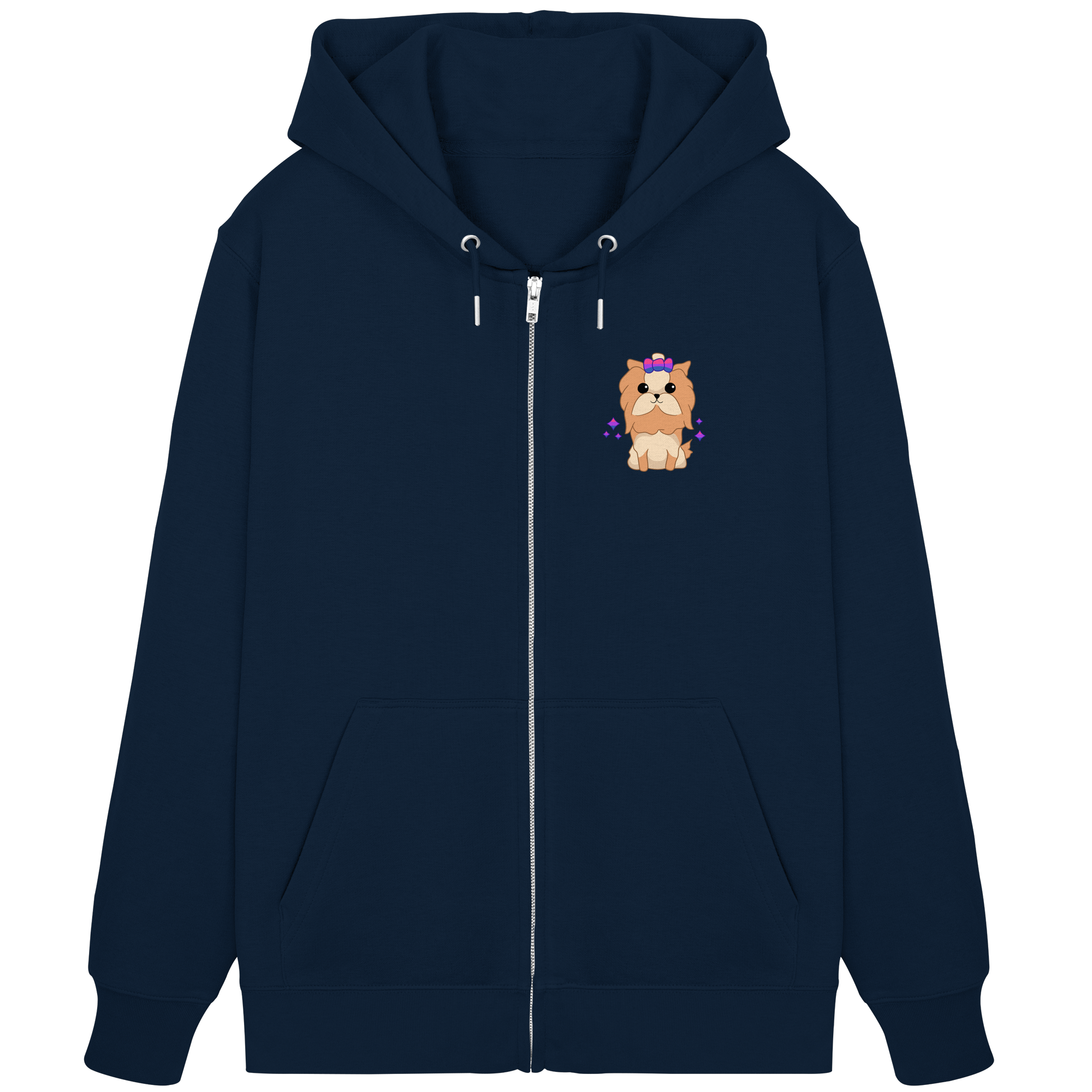 Cute Bisexual Dog - Organic Zipper
