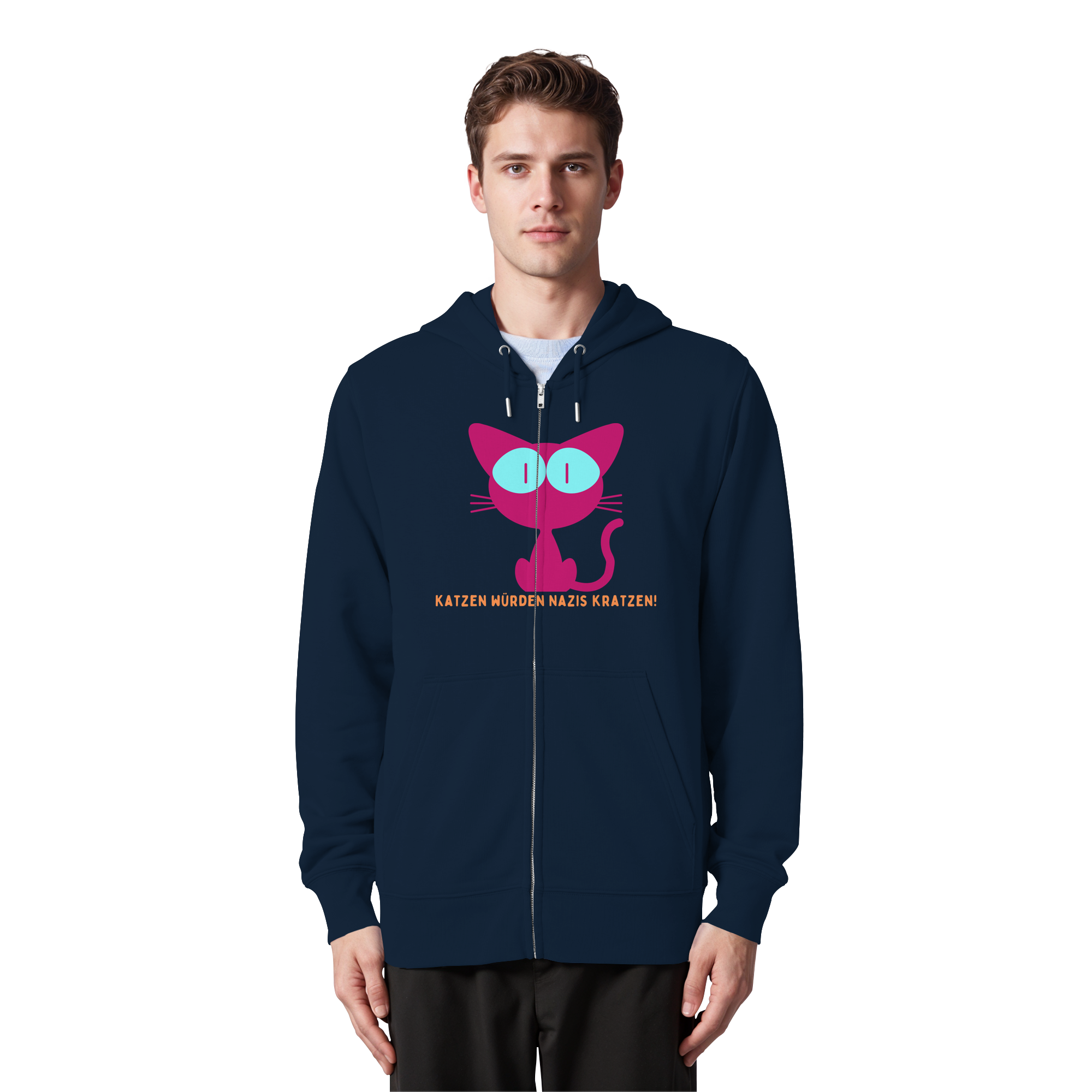 Katzen würden Nazis kratzen - Organic Zipper