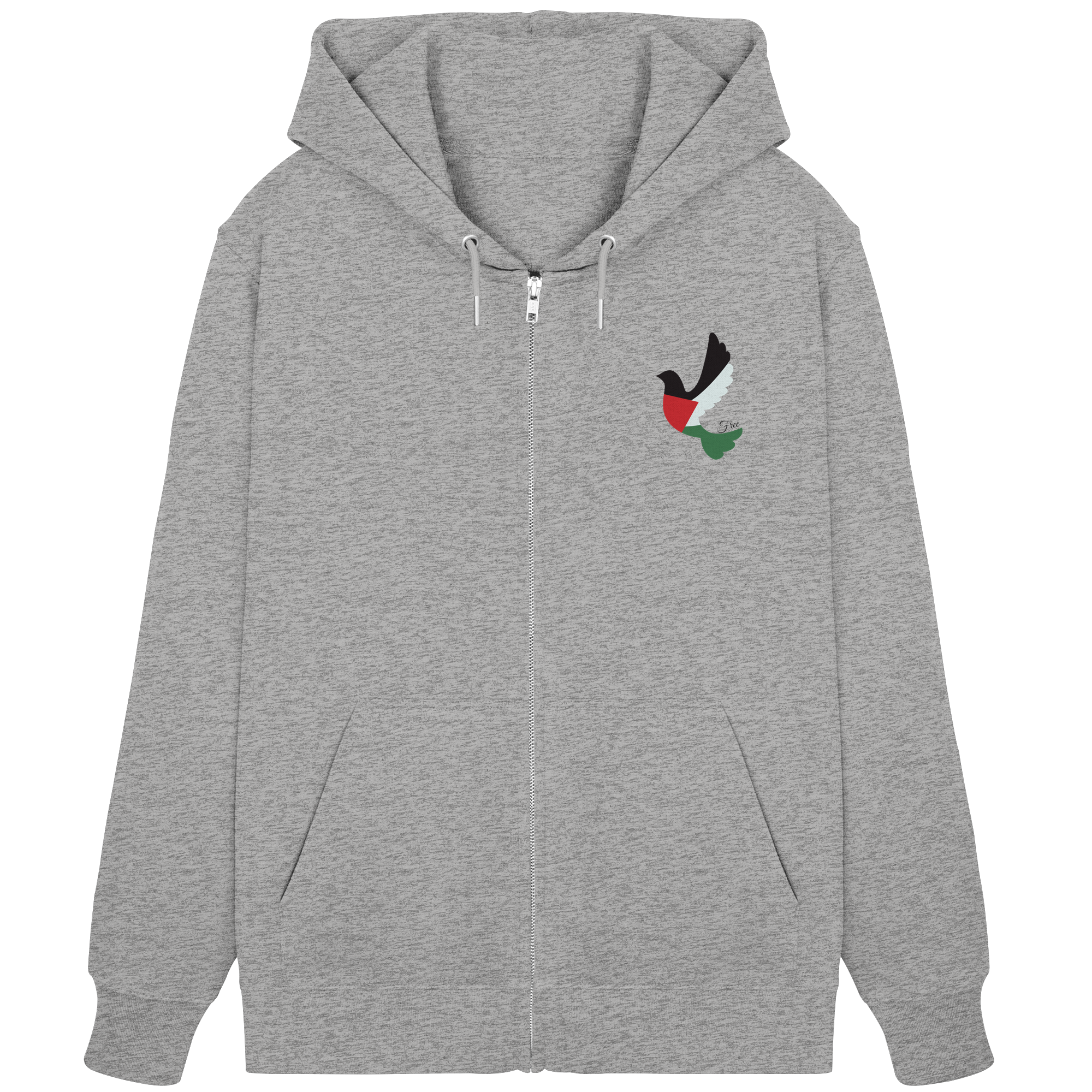 Free Palestine "Unbroken Wings Edition" - Organic Zipper