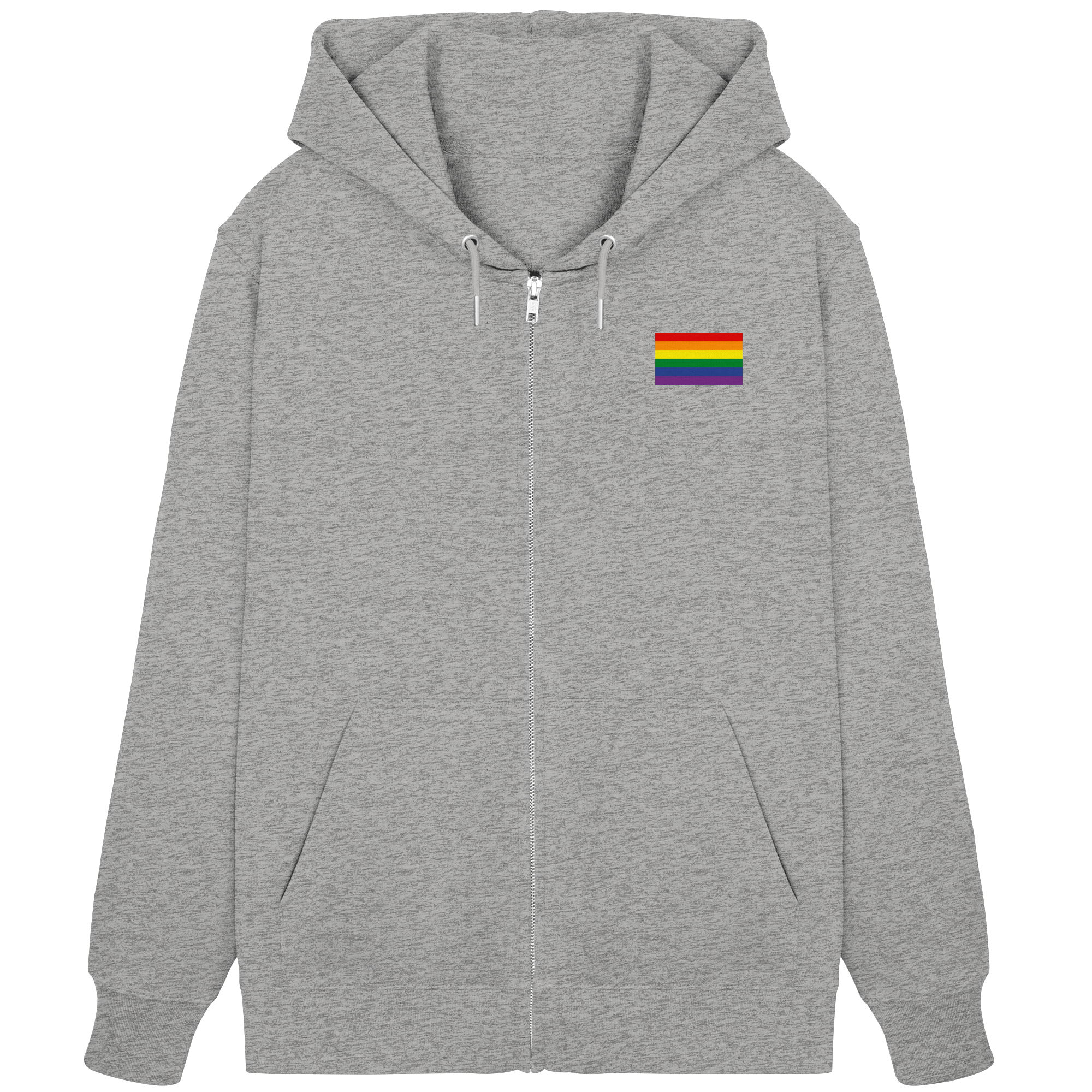 Regenbogen Pride Flag - Organic Zipper