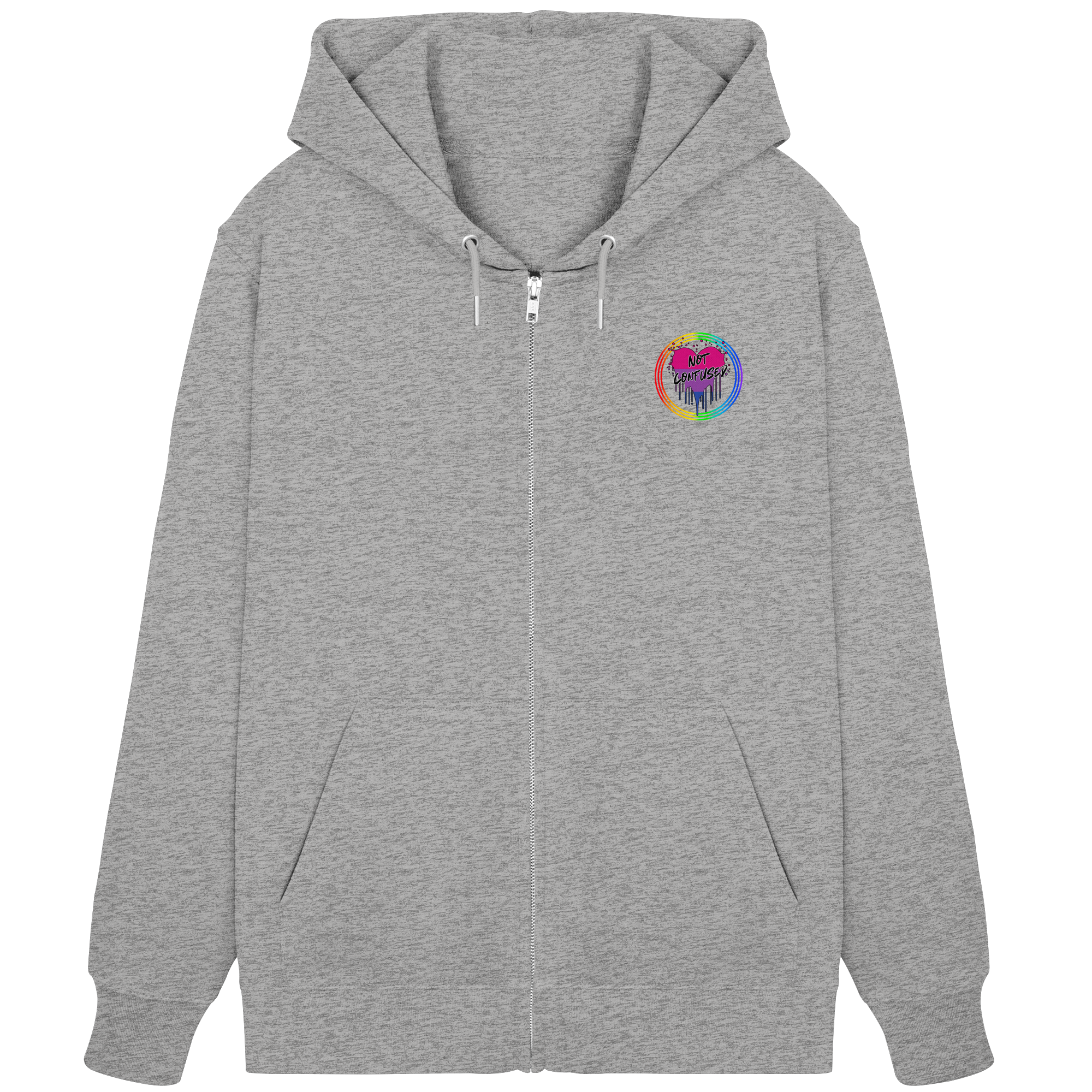Bisexual Not Confused "Regenbogenkreis Edition" - Organic Zipper