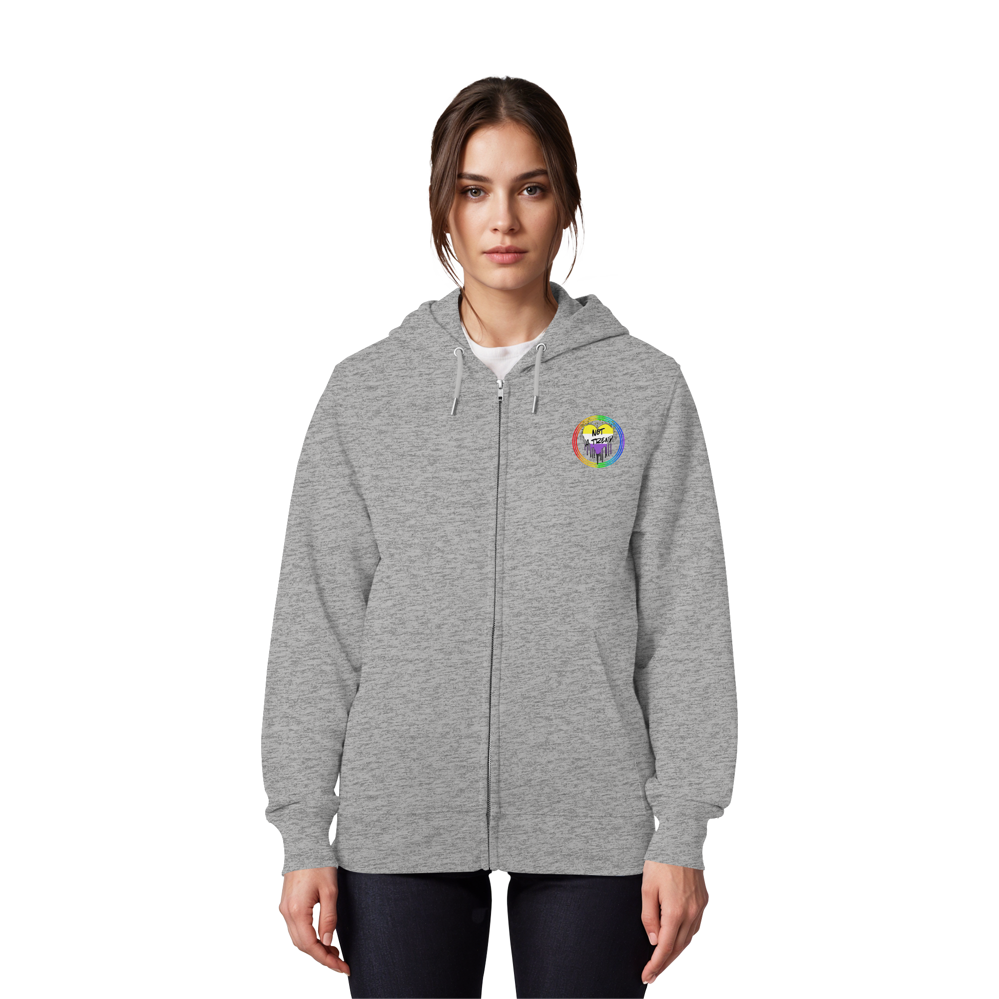 Nonbinary Not a Trend "Regenbogenkreis Edition" - Organic Zipper