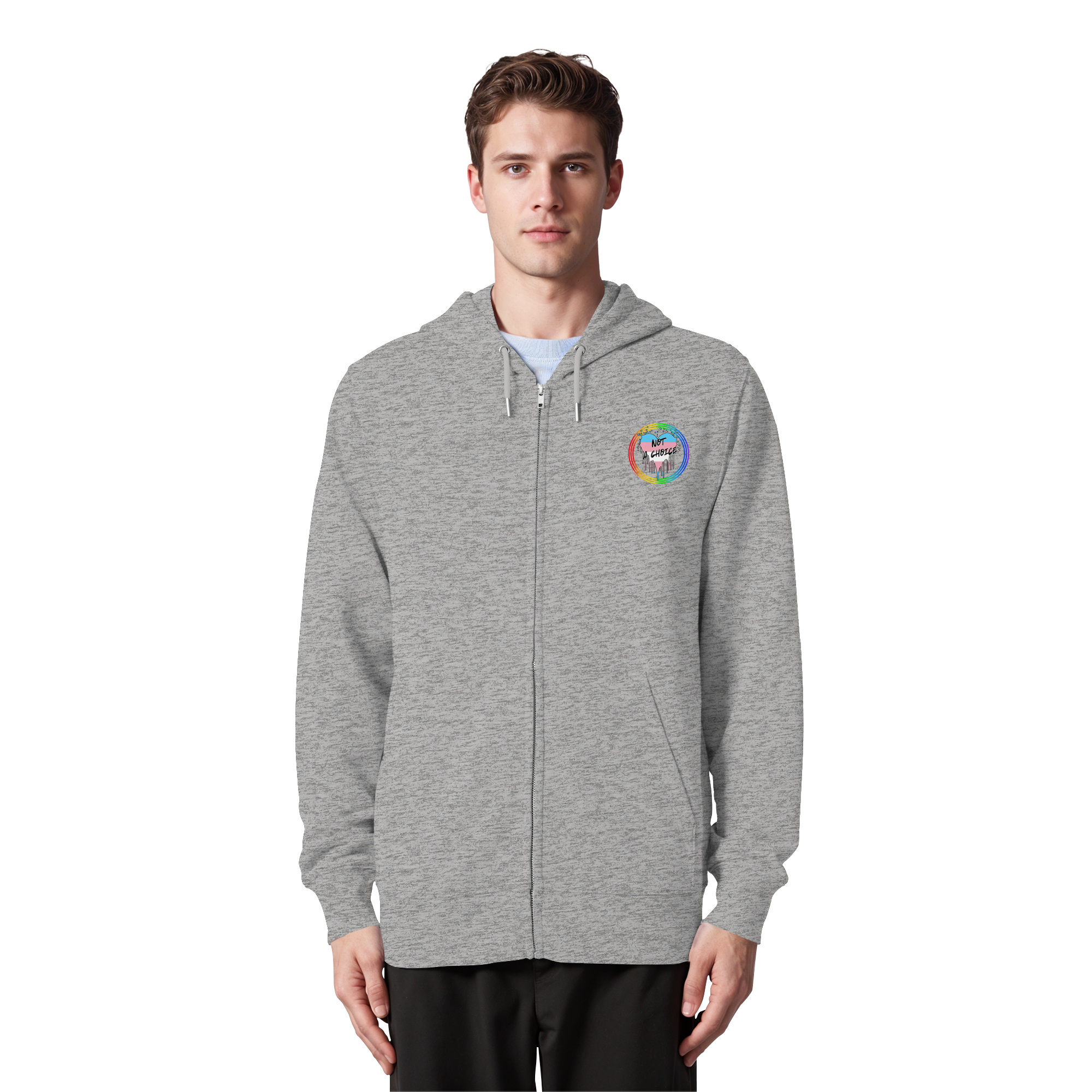 Trans Not a Choice "Regenbogenkreis Edition" - Organic Zipper
