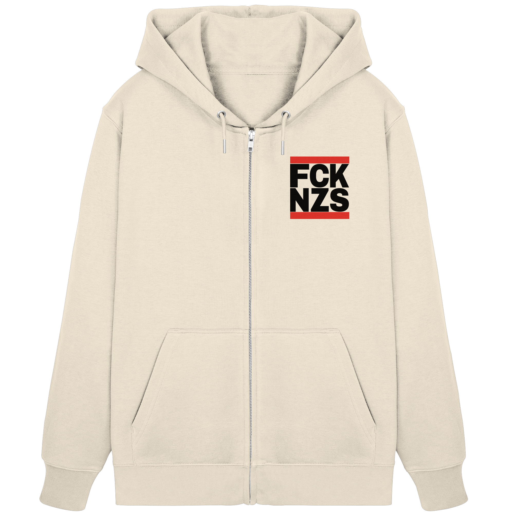 FCK NZS (schwarze Schrift) - Organic Zipper