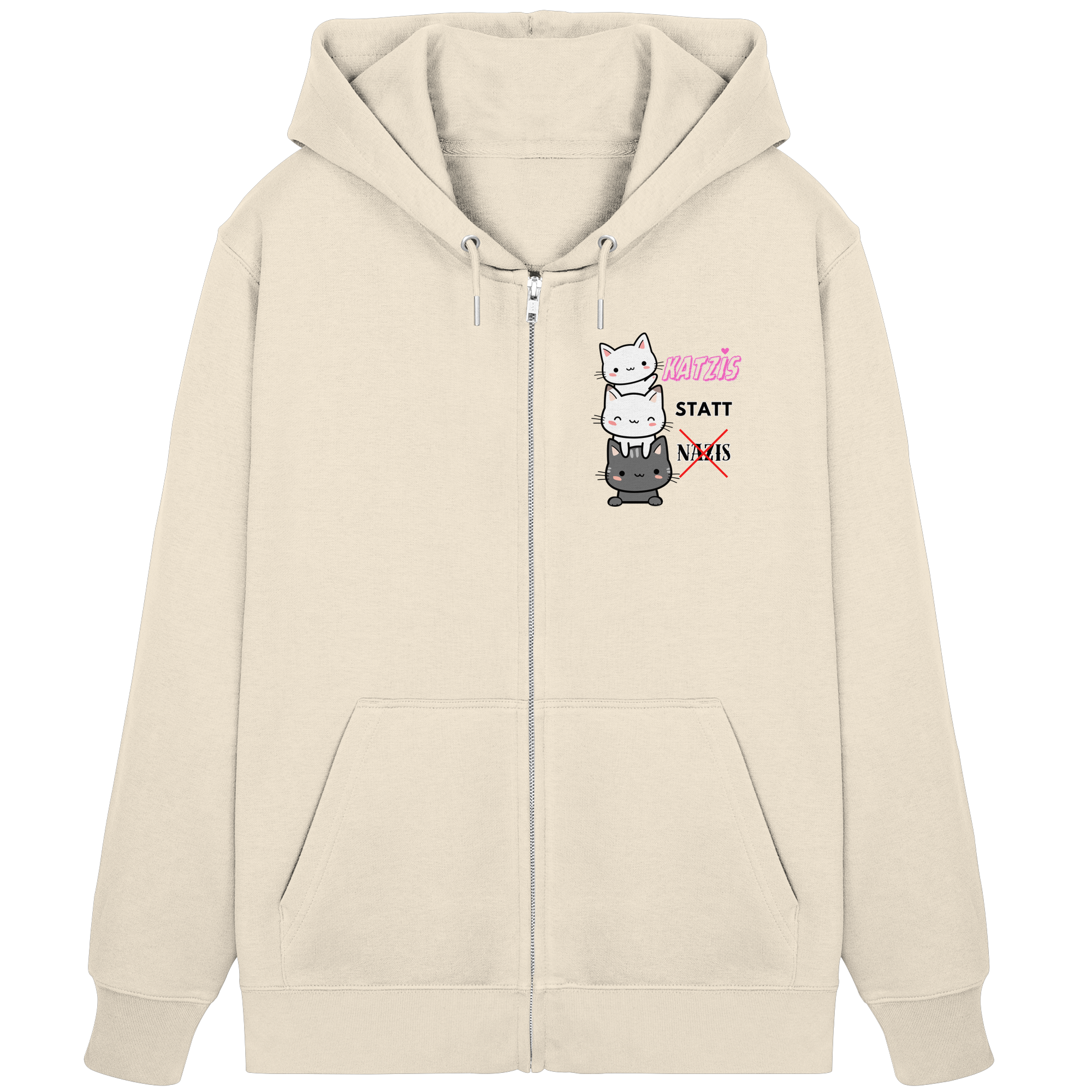 Katzis statt Nazis - Organic Zipper