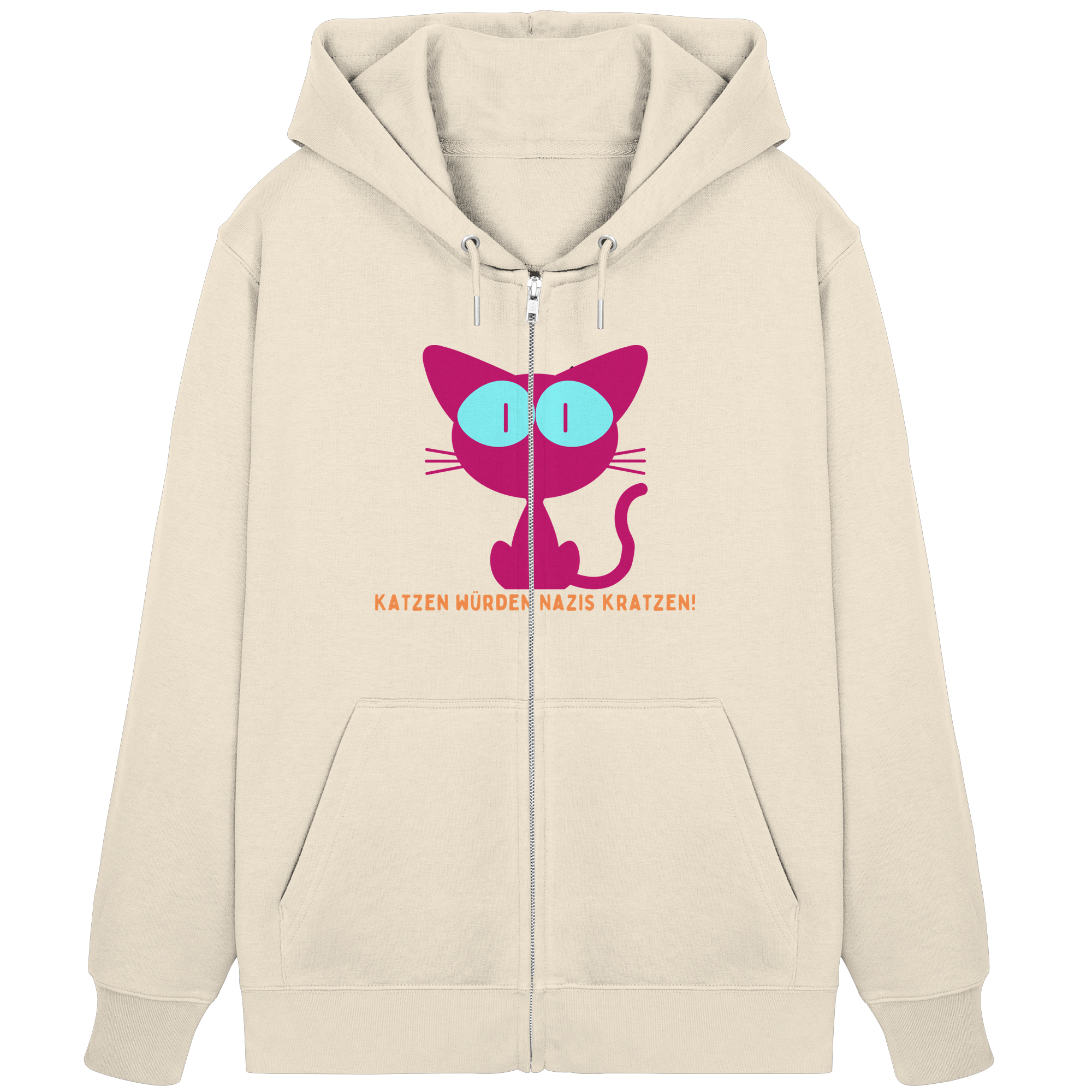 Katzen würden Nazis kratzen - Organic Zipper