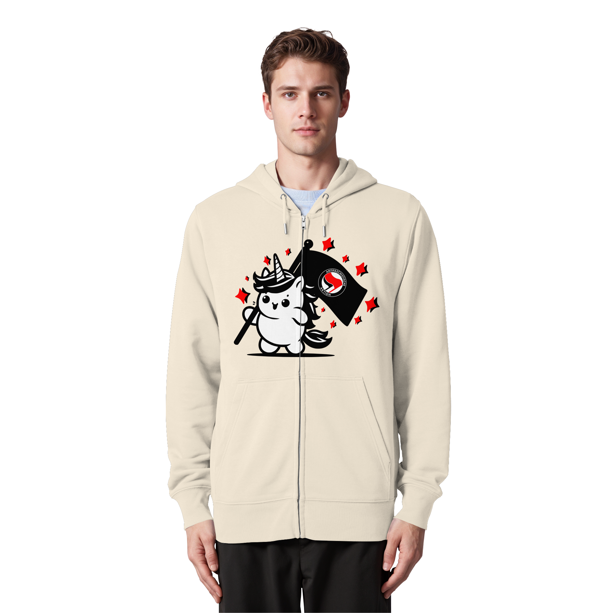 Einhorn Antifa - Organic Zipper