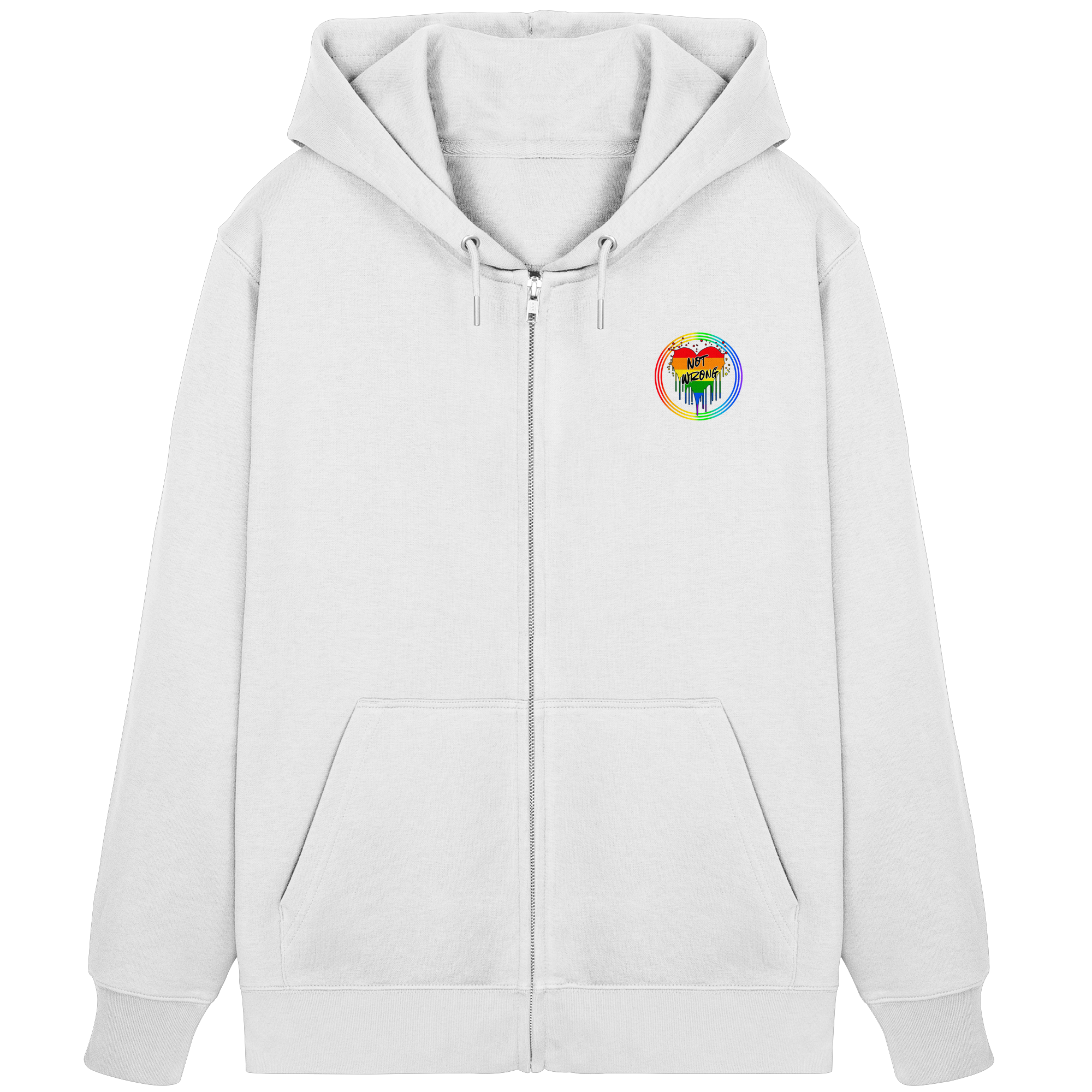 Queer Not Wrong "Regenbogenkreis Edition" - Organic Zipper