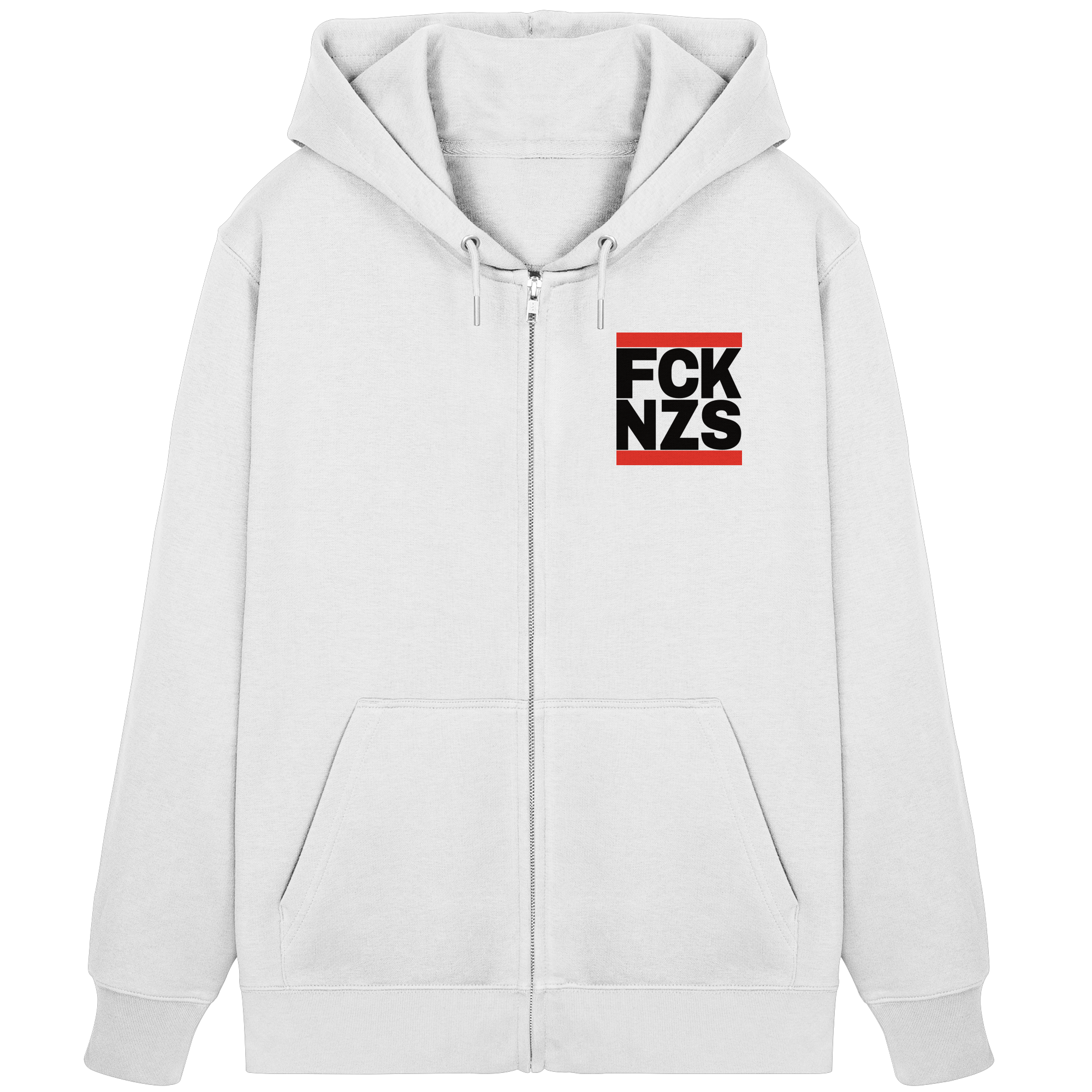 FCK NZS (schwarze Schrift) - Organic Zipper