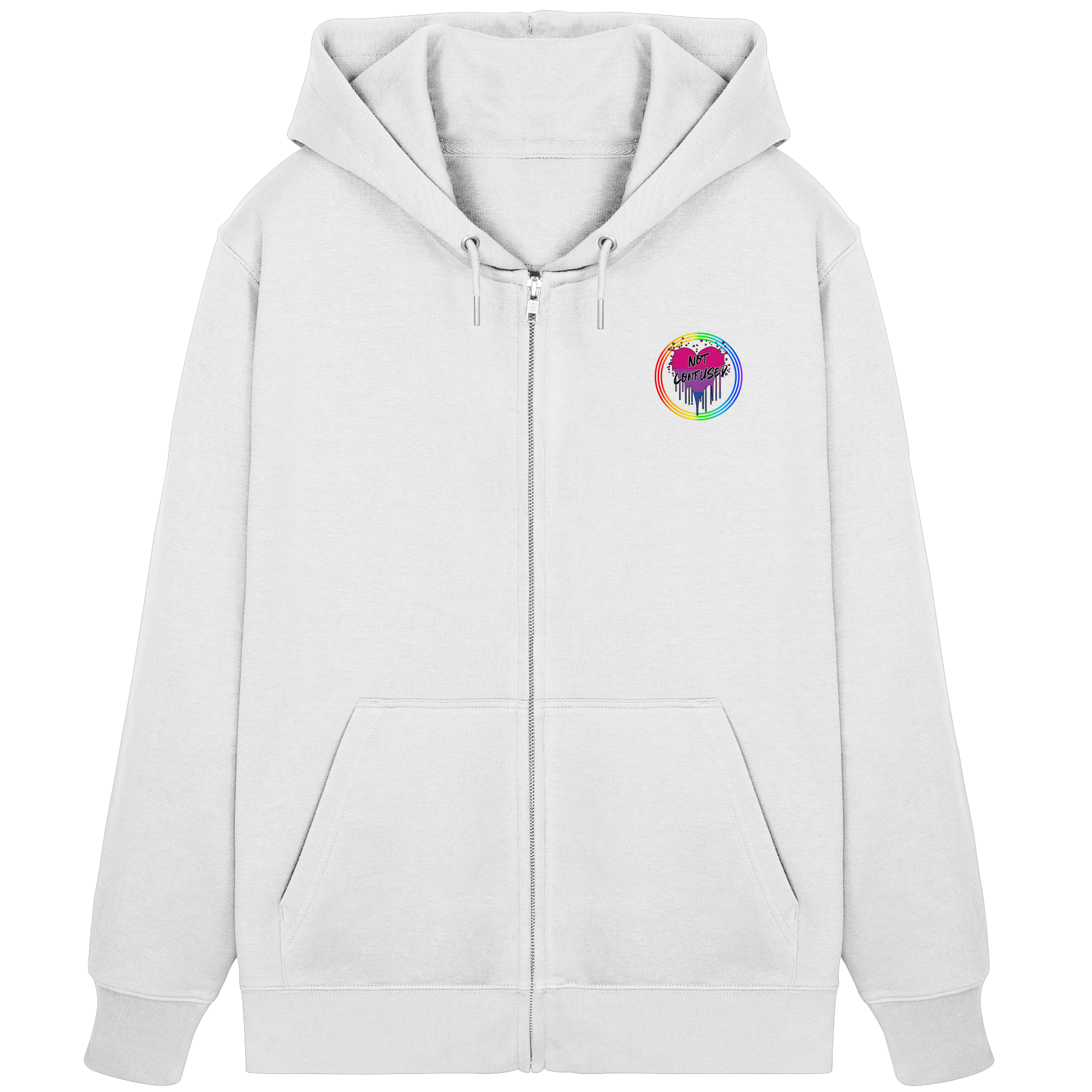 Bisexual Not Confused "Regenbogenkreis Edition" - Organic Zipper