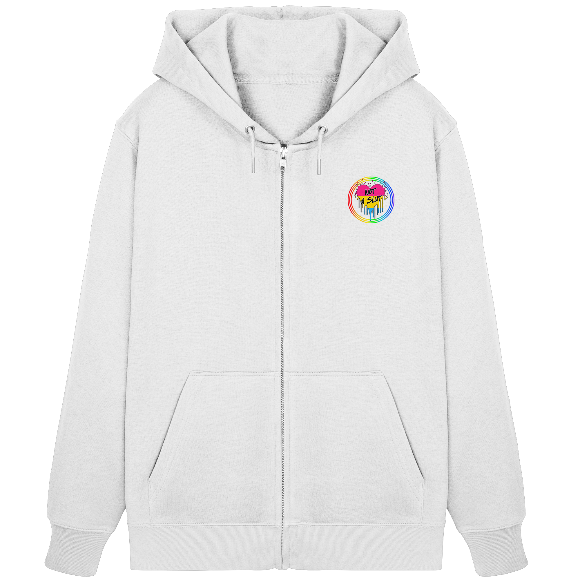 Pansexual Not a Slut "Regenbogenkreis Edition" - Organic Zipper