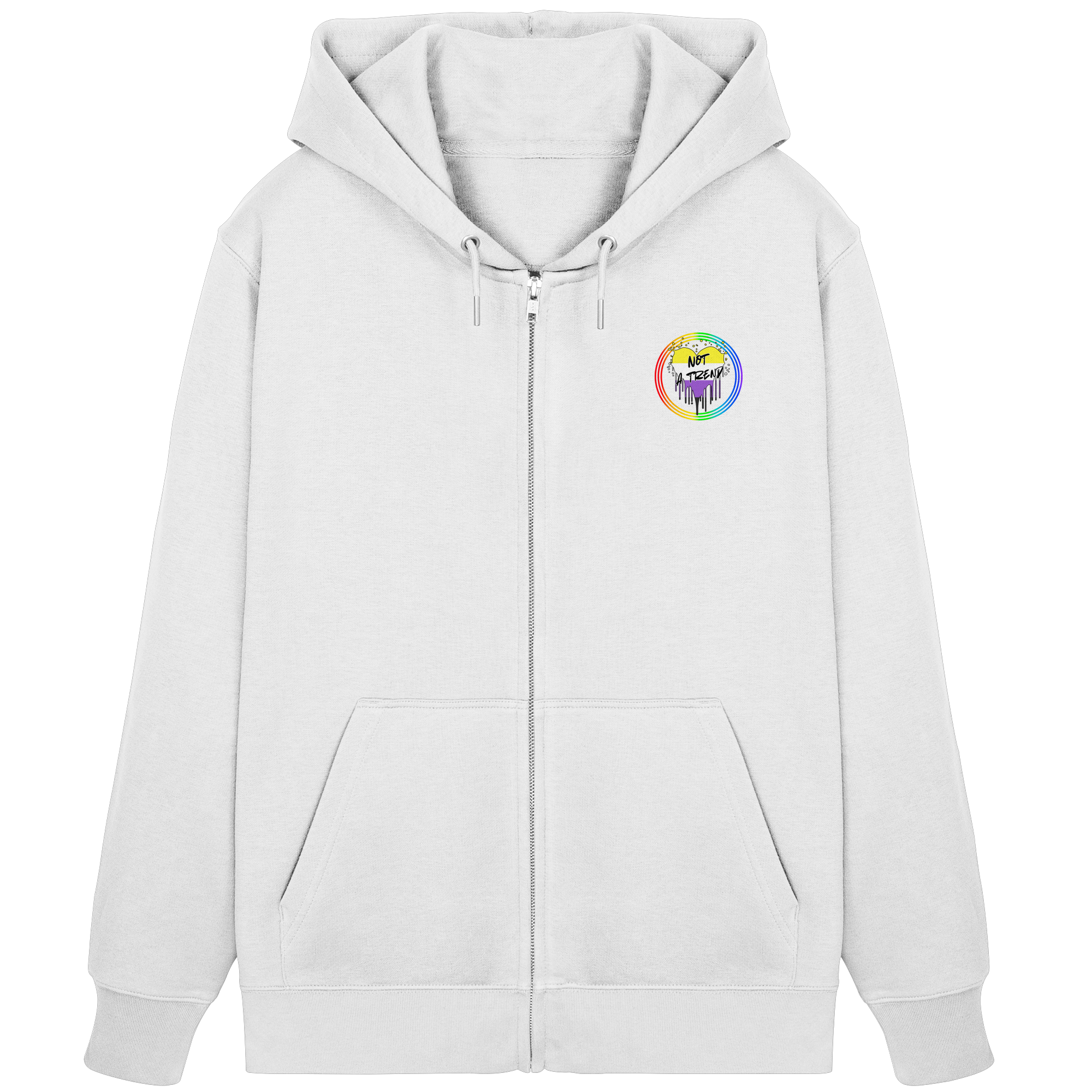 Nonbinary Not a Trend "Regenbogenkreis Edition" - Organic Zipper