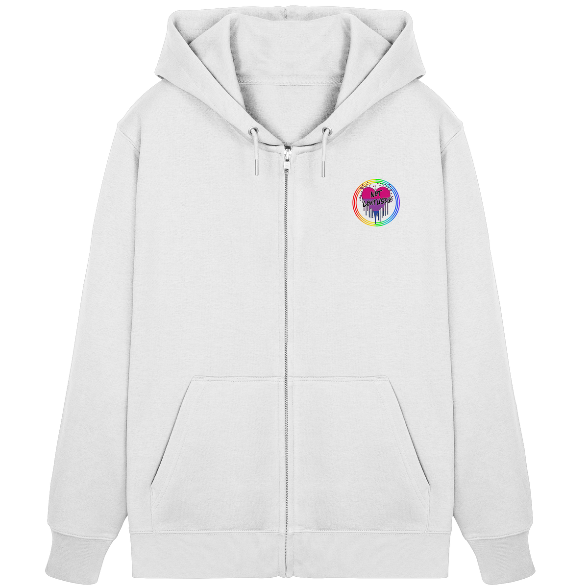 Bisexual Not Confused "Regenbogenkreis Edition" - Organic Zipper
