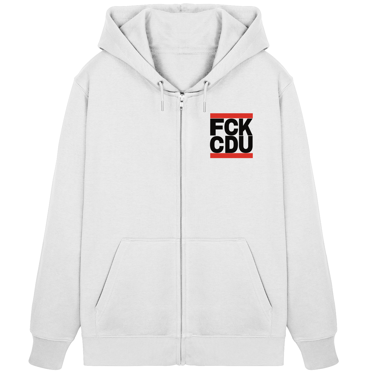 FCK CDU (schwarze Schrift) - Organic Zipper