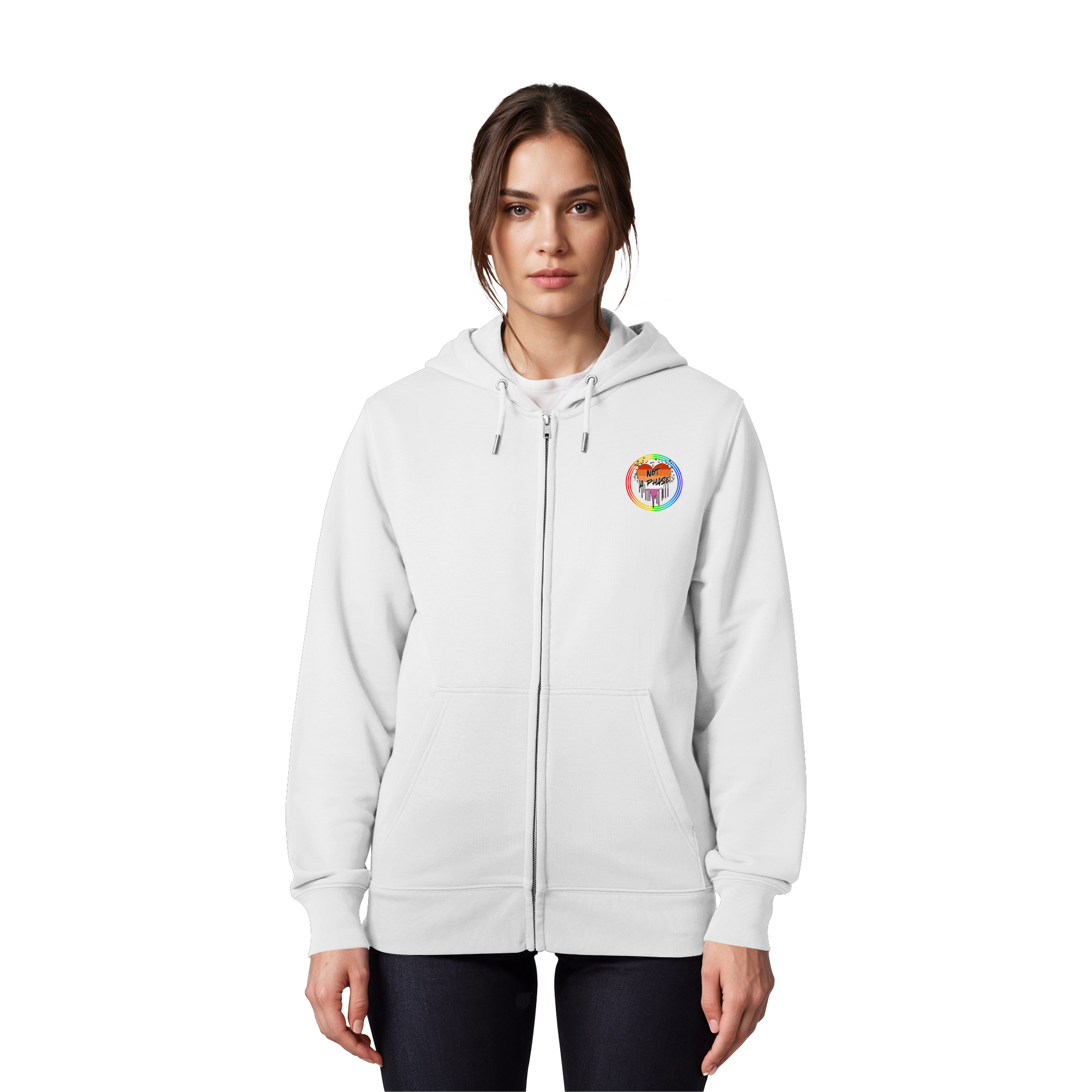 Lesbian Not a Phase "Regenbogenkreis Edition" - Organic Zipper
