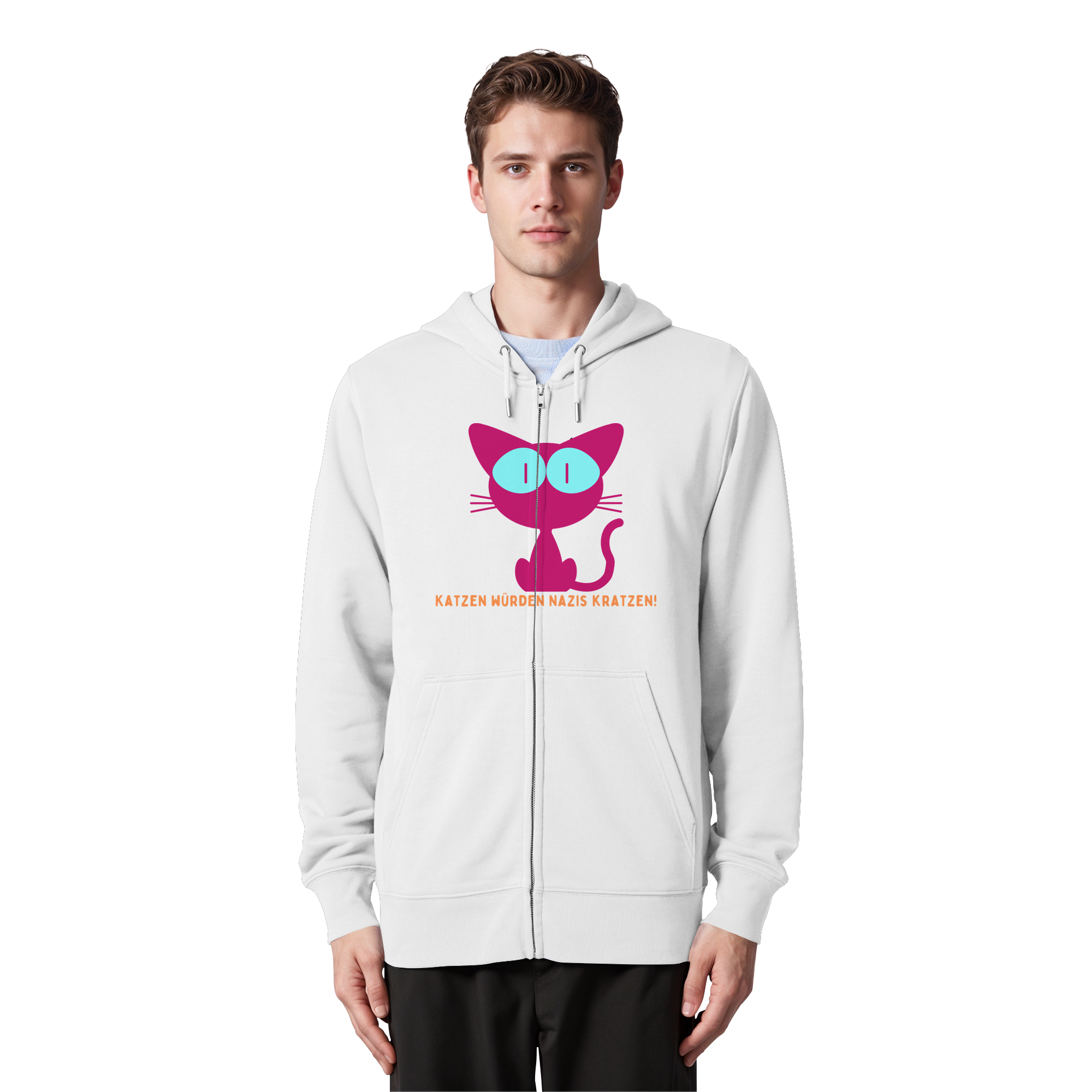Katzen würden Nazis kratzen - Organic Zipper