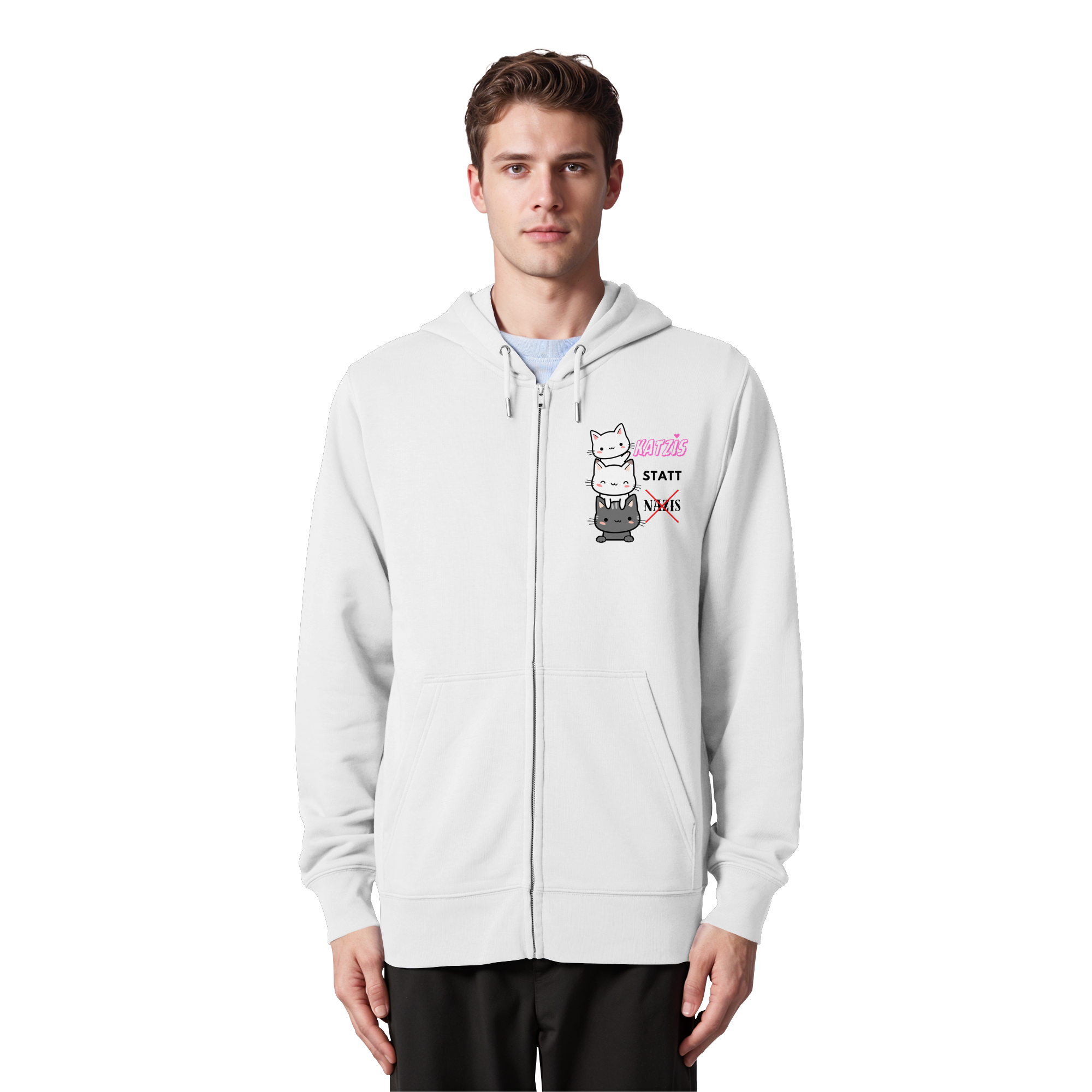 Katzis statt Nazis - Organic Zipper