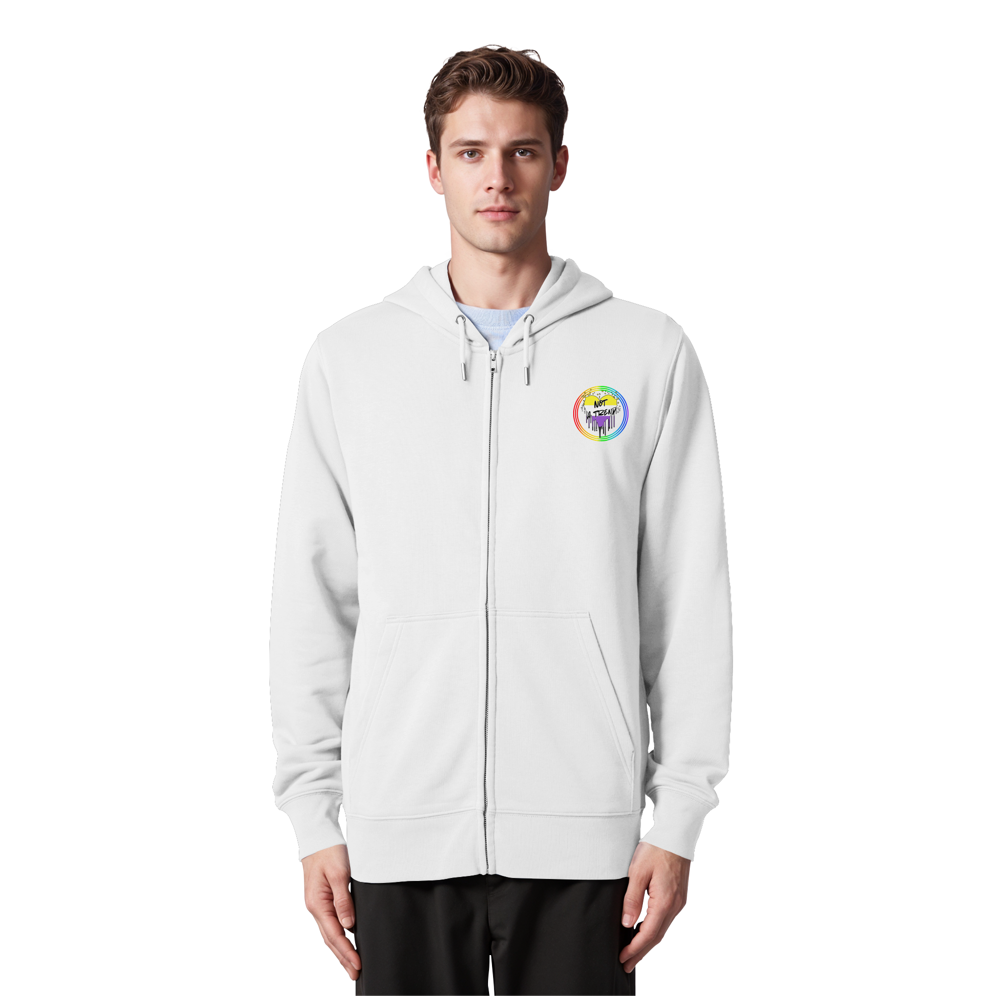 Nonbinary Not a Trend "Regenbogenkreis Edition" - Organic Zipper