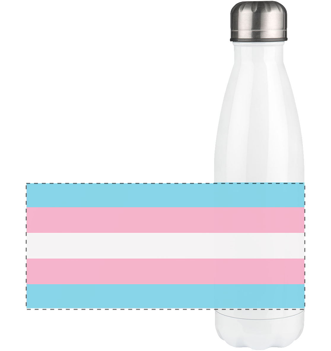 Trans Pride Flag - Panorama Thermoflasche 500ml