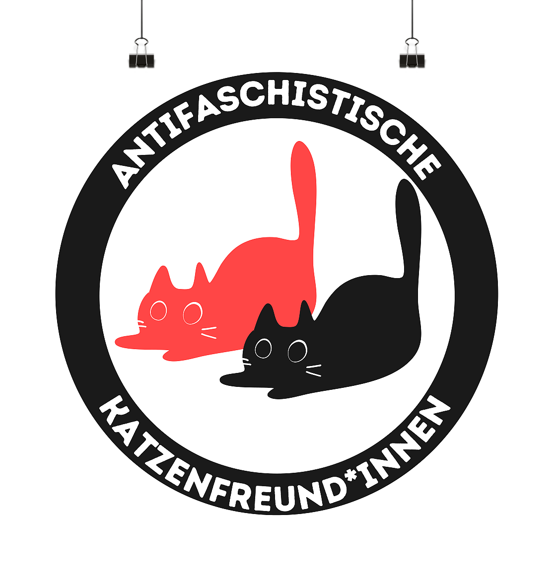 Antifaschistische Katzenfreund*innen - Poster 40x40