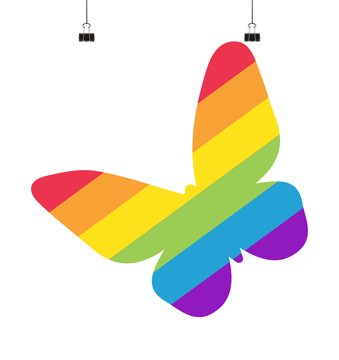 Regenbogen Schmetterling - Poster 40x40