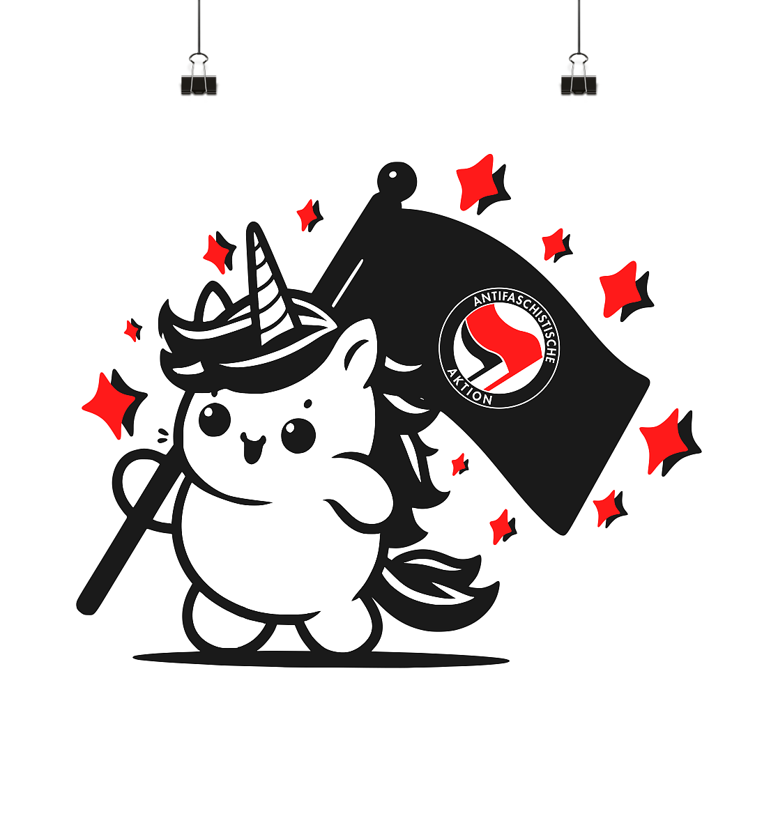 Einhorn Antifa - Poster 40x40