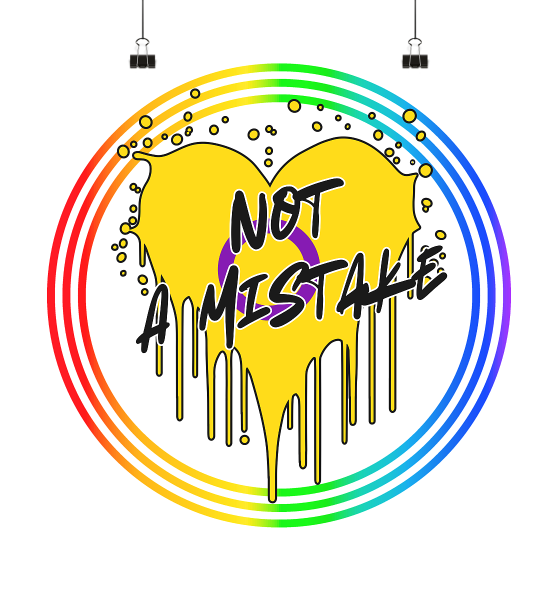 Inter Not a Mistake "Regenbogenkreis Edition" - Poster 40x40
