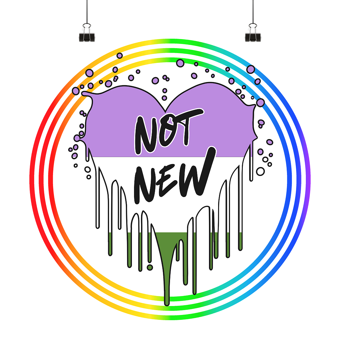 Genderqueer Not New "Regenbogenkreis Edition" - Poster 40x40