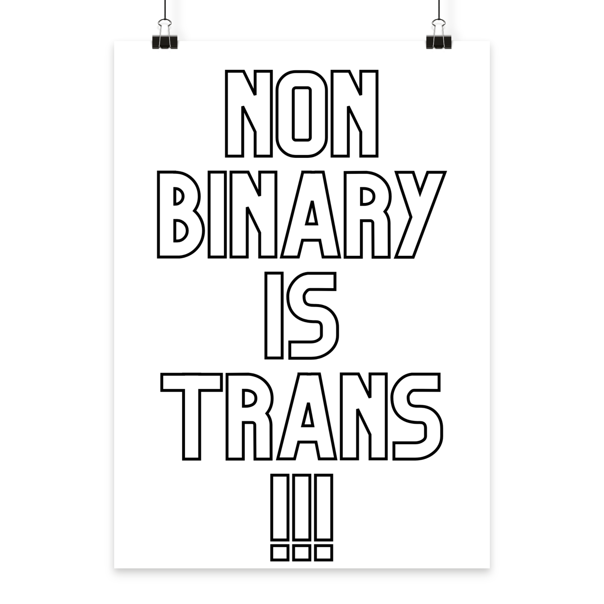 Nonbinary is Trans "Statement Edition" - Poster Din A4 (hoch)